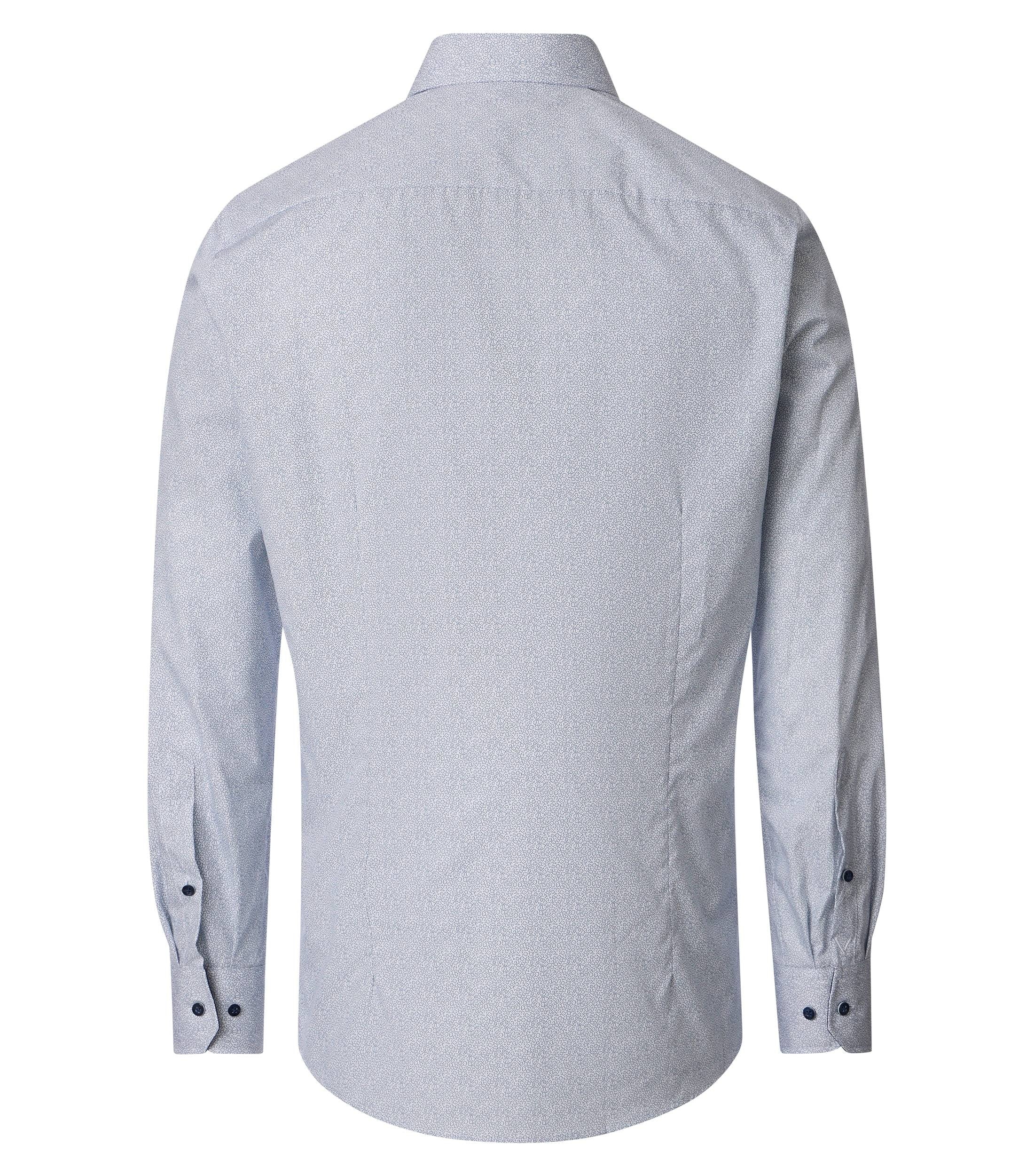 Venti pitkähihainen kauluspaita sininen mikroprintti modern fit