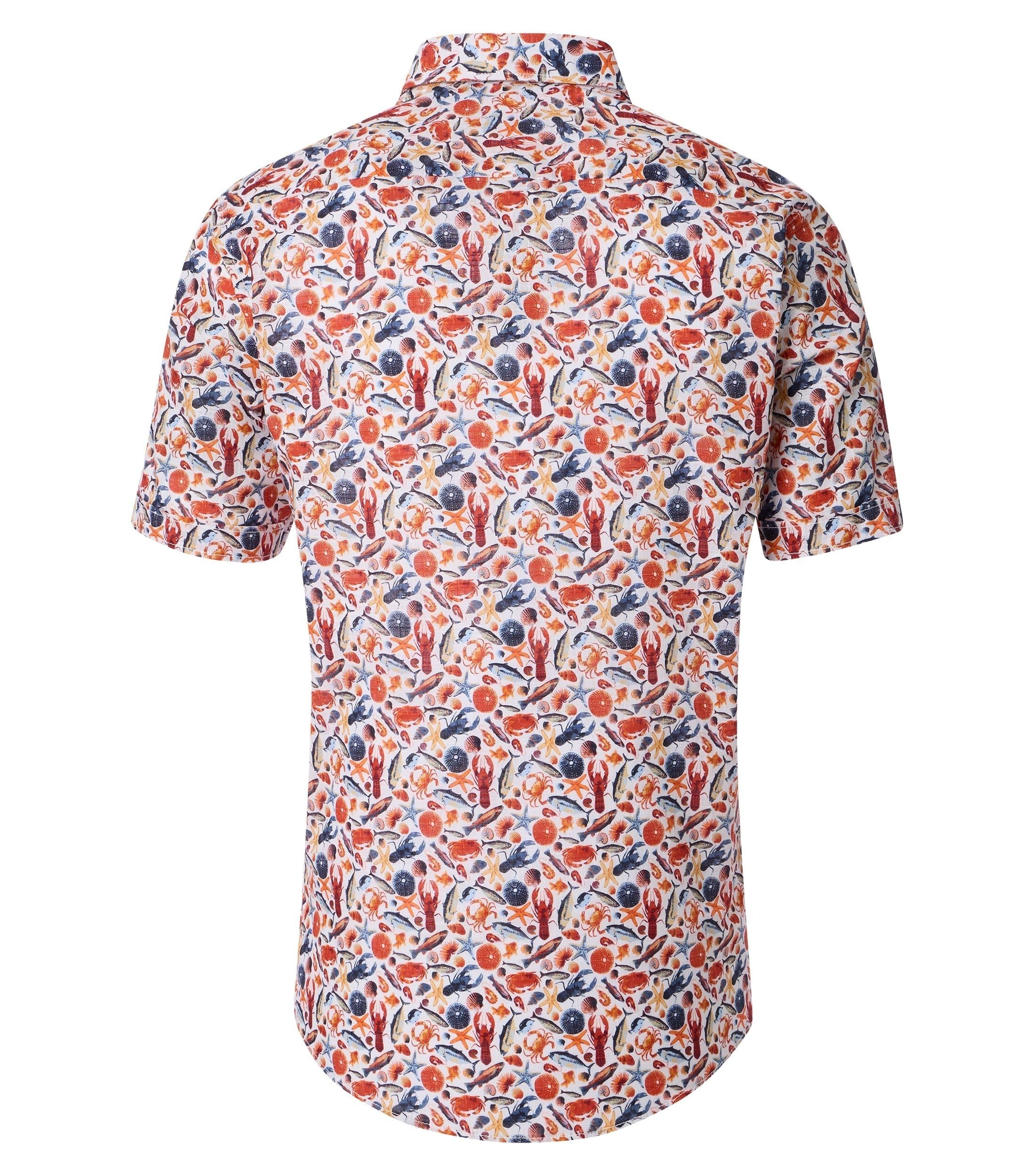 CasaModa lyhythihainen kauluspaita merellisellä printillä casual fit
