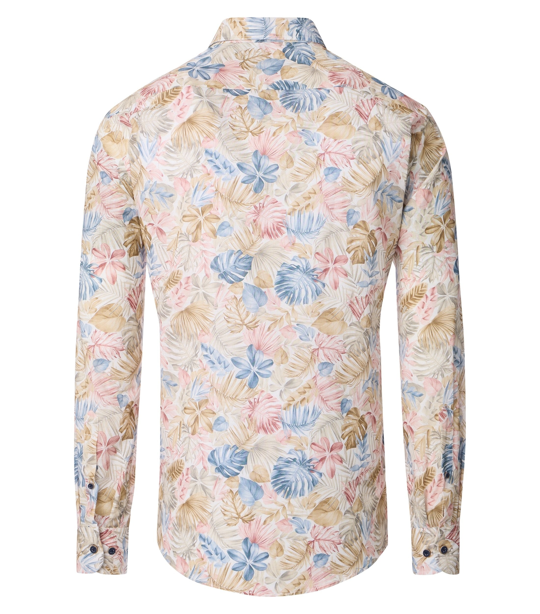 CasaModa kauluspaita pastellisävyisellä printtikuosilla