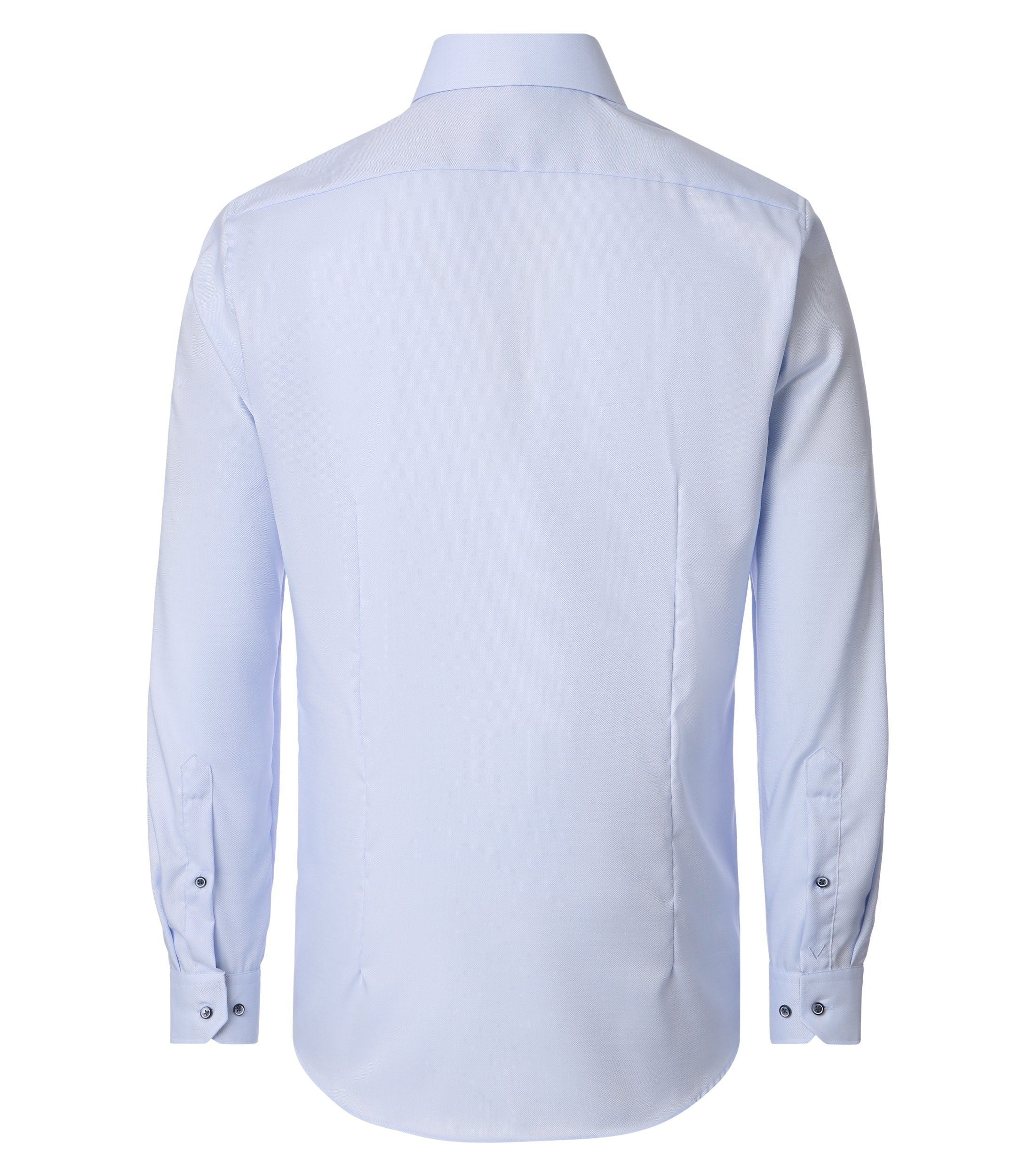 Venti pitkähihainen kauluspaita vaaleansininen kontrastivärein body fit