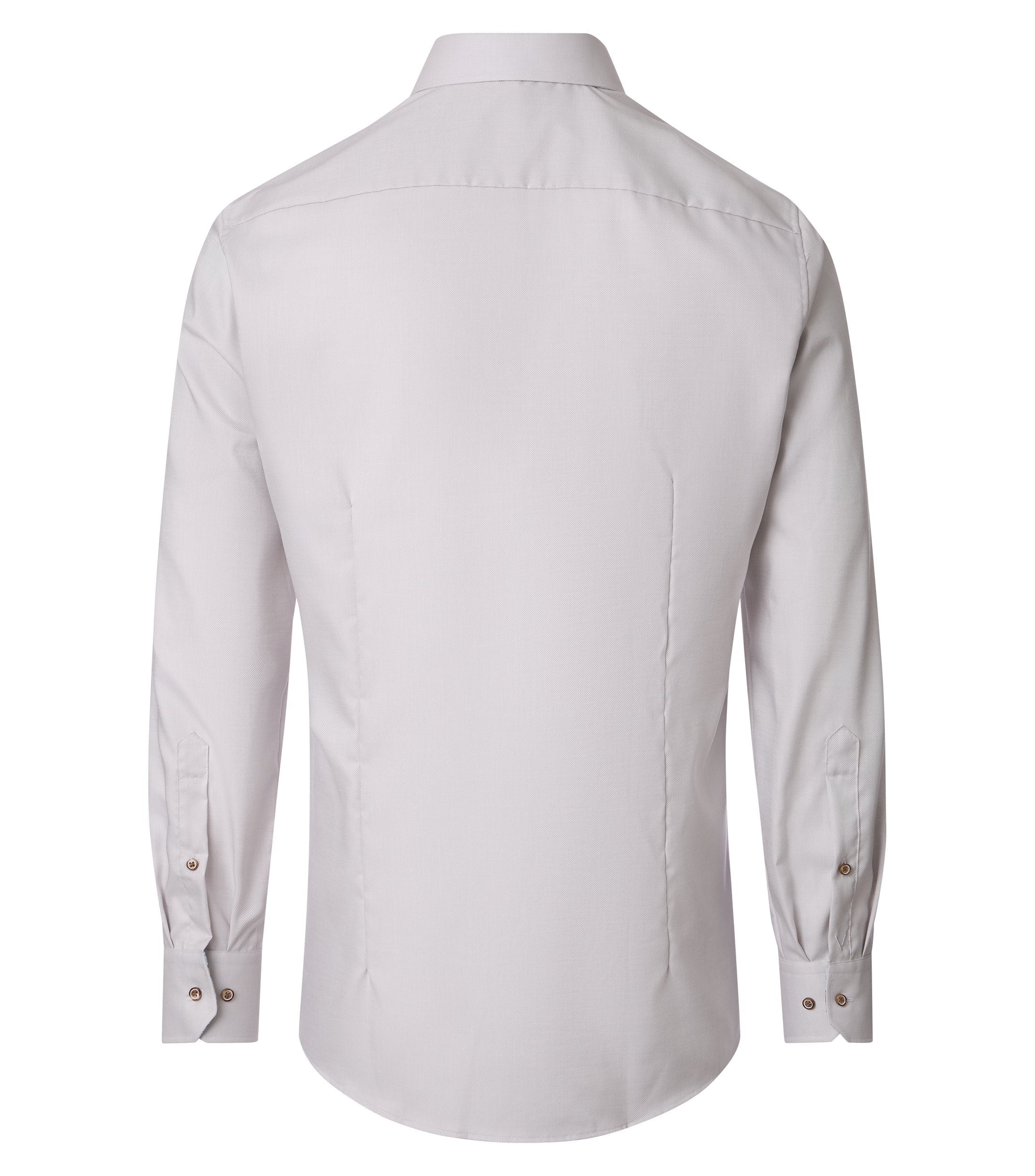Venti pitkähihainen kauluspaita beige struktuuri kontrastipaita modern fit