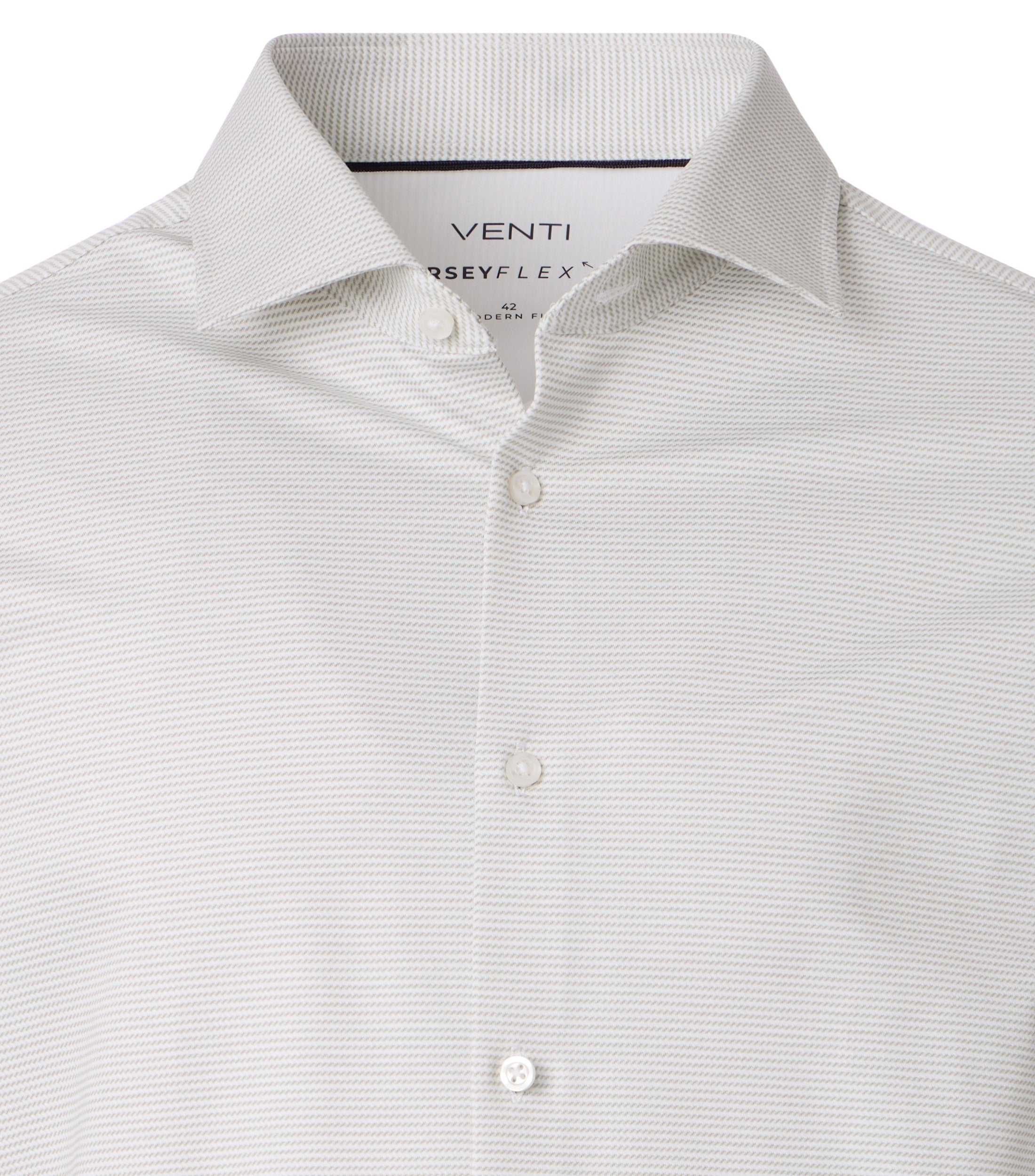 Venti pitkähihainen joustokauluspaita vihreä modern fit