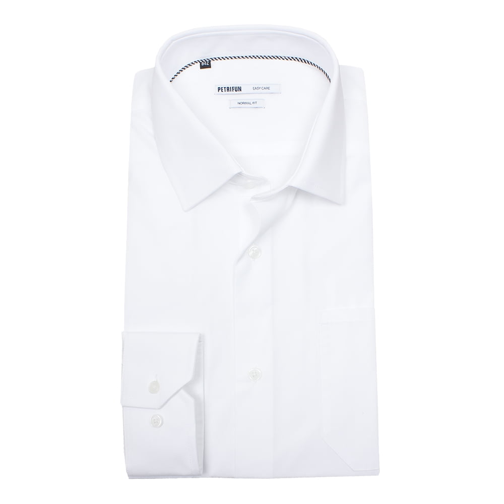 Petrifun valkoinen modern fit kauluspaita "Rick"