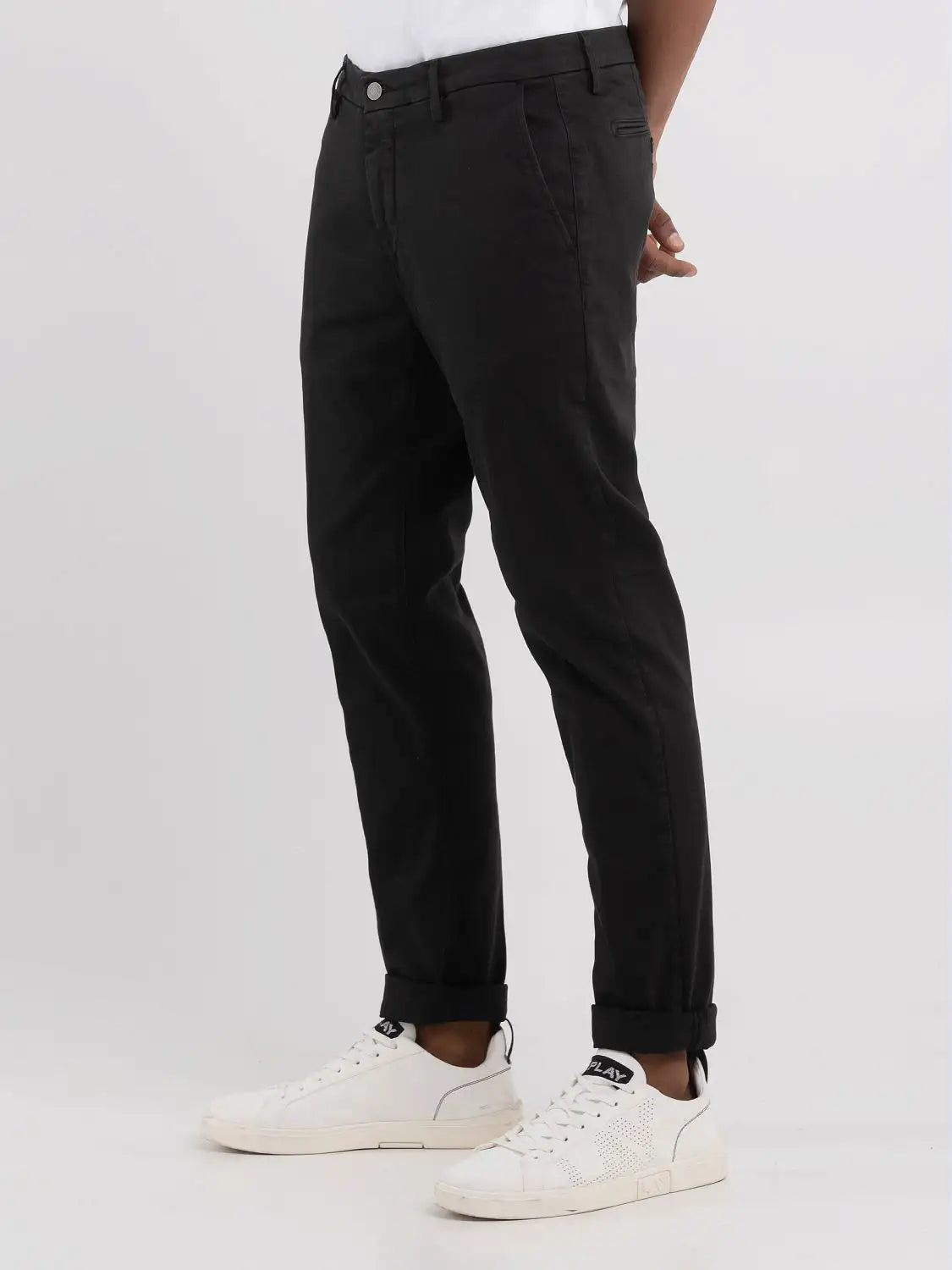 Replay Zeumar Hyperflex Slim fit chinot musta