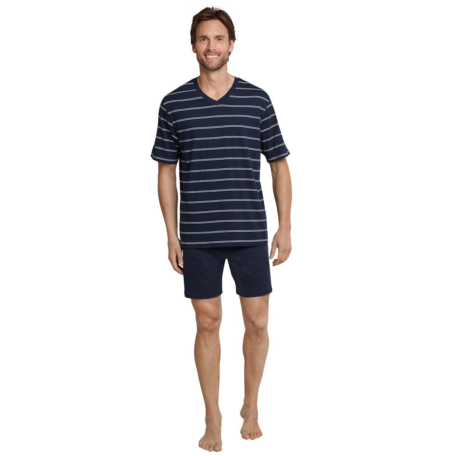Schiesser tummansininen lyhyt pyjama