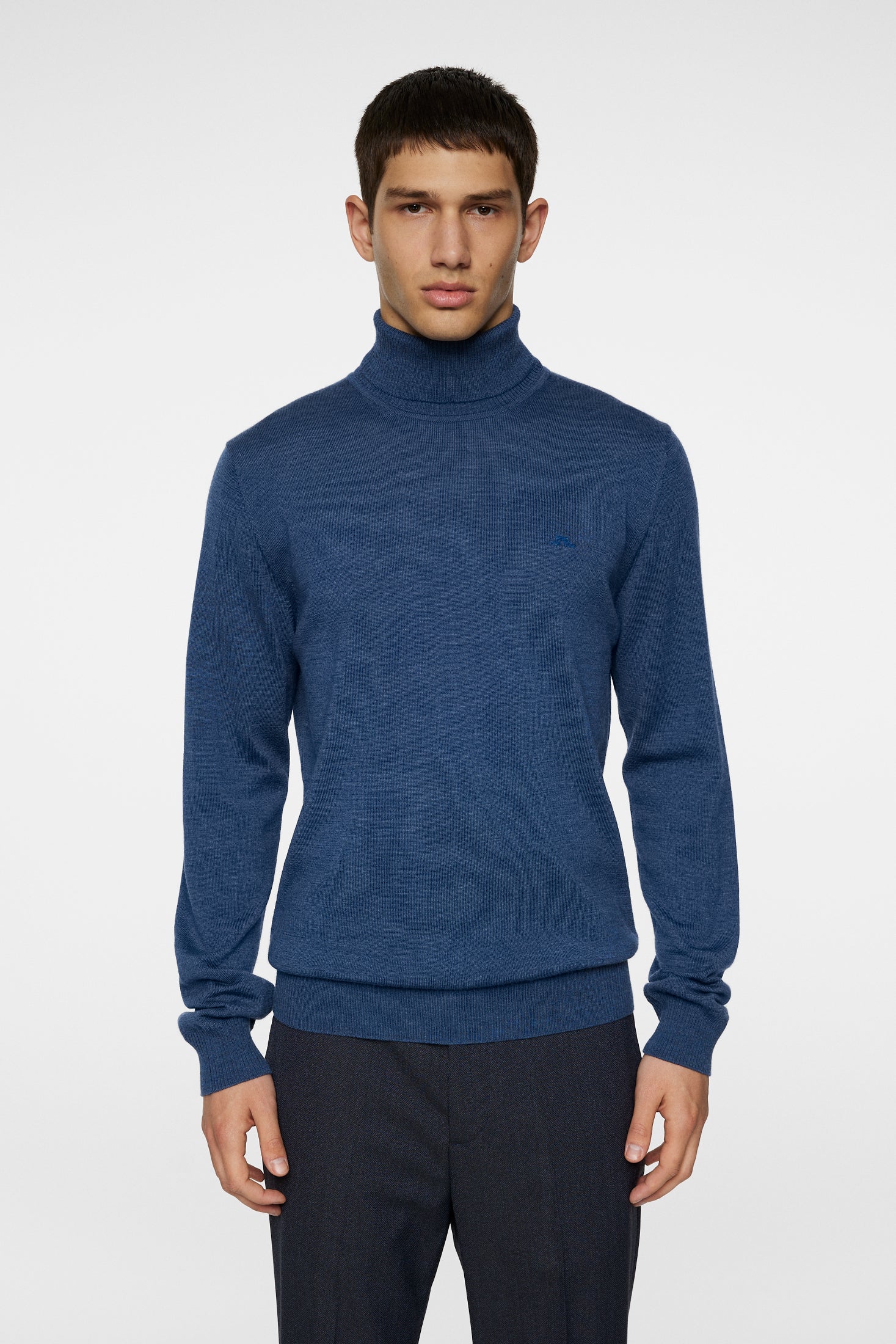 J.Lindeberg merinovillaneule sininen Kaden Merino Turtleneck