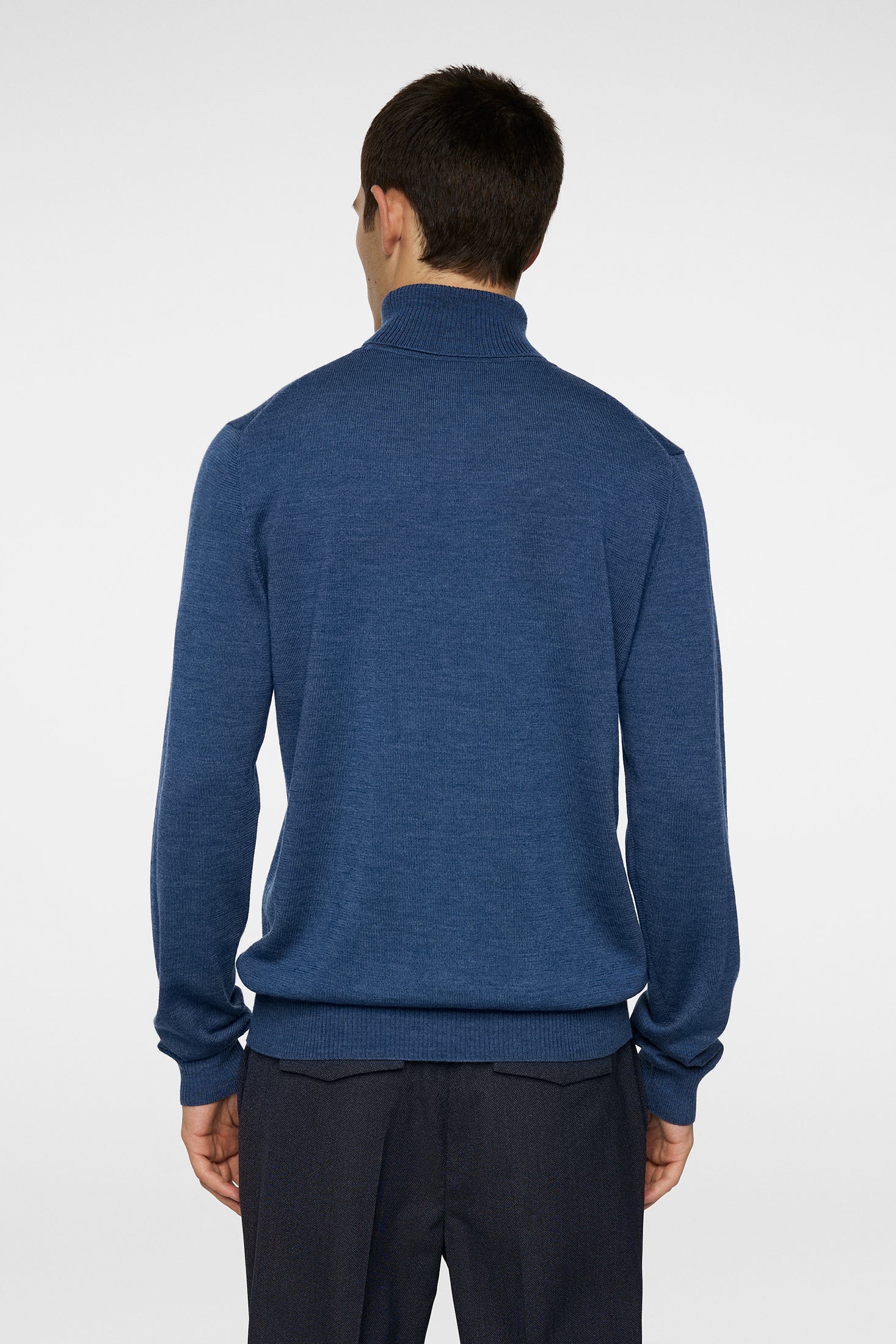 J.Lindeberg merinovillaneule sininen Kaden Merino Turtleneck