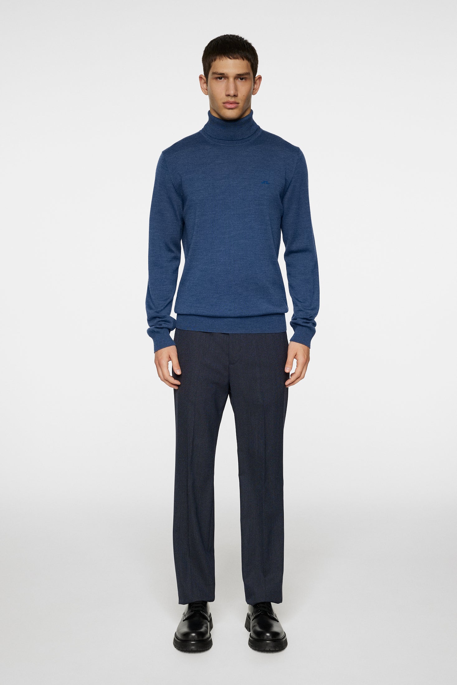 J.Lindeberg merinovillaneule sininen Kaden Merino Turtleneck
