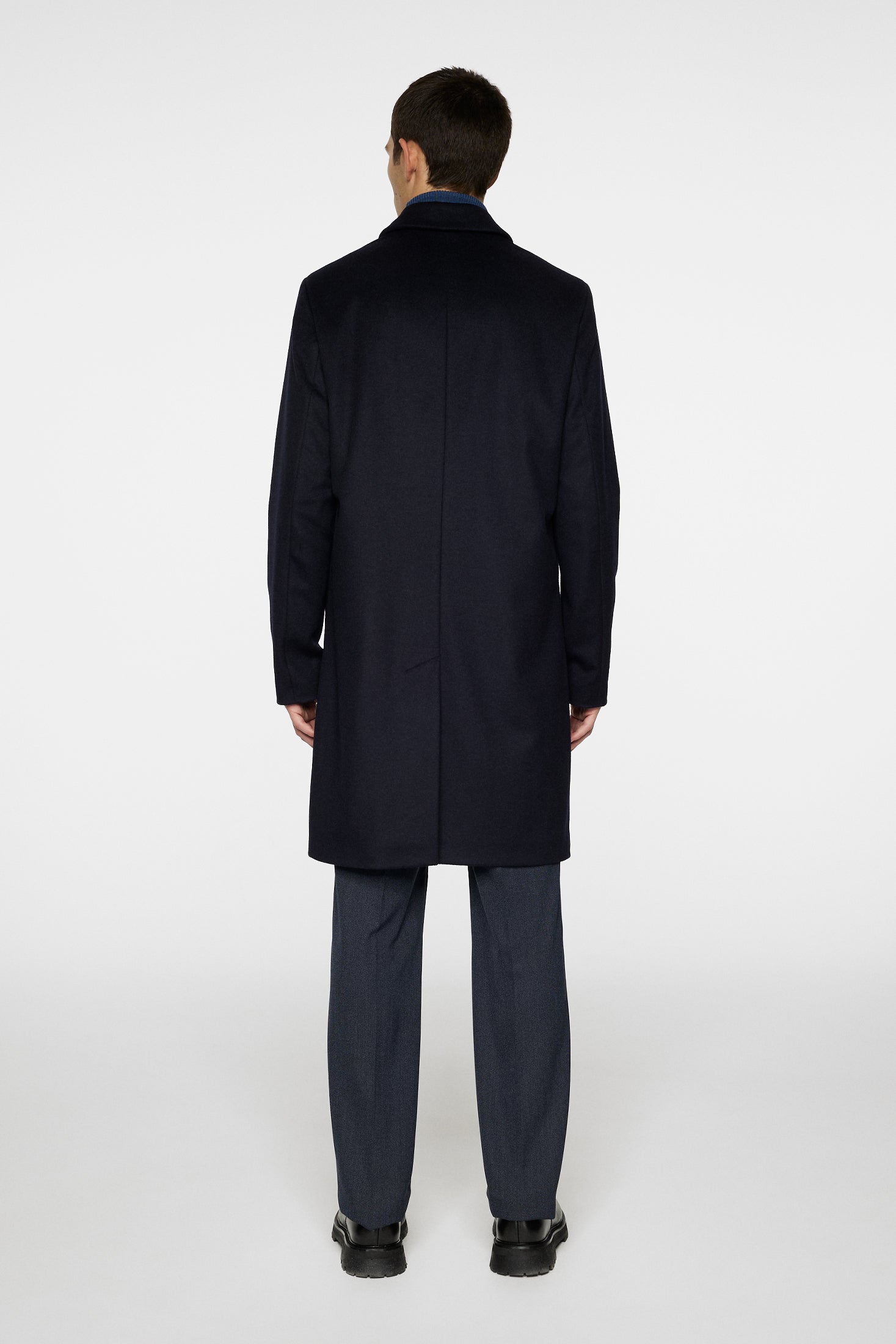 J.Lindeberg villakangastakki August Melton Cashmere Coat JL Navy