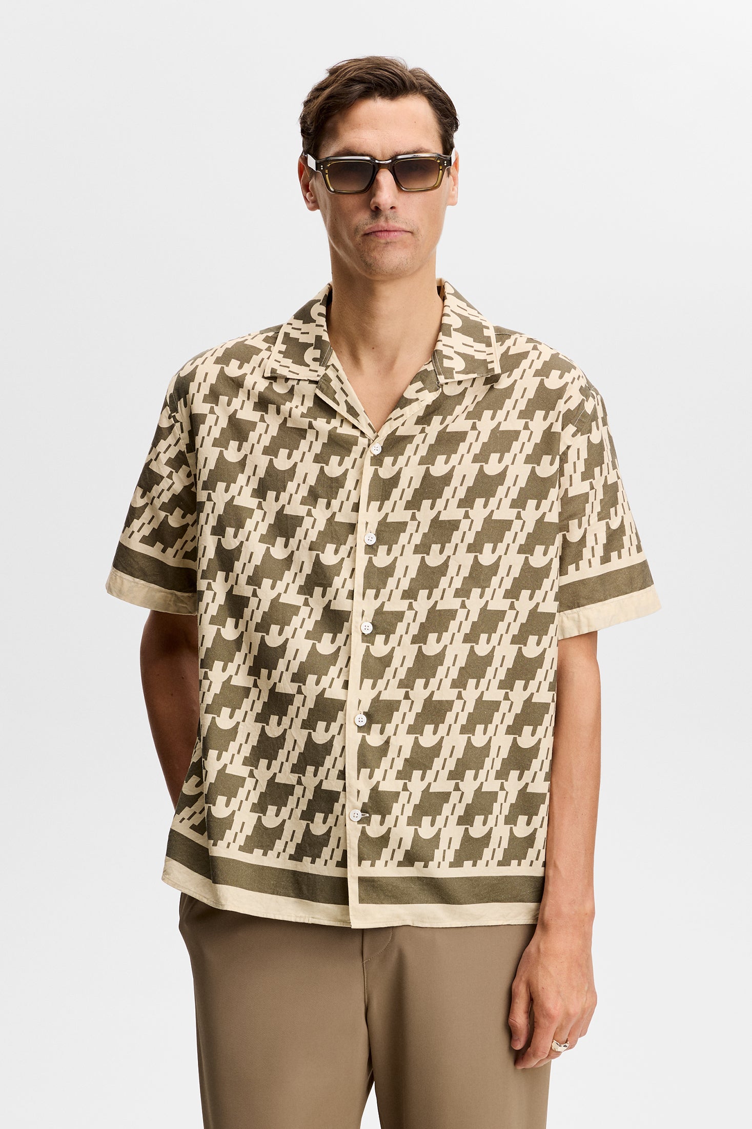 J.Lindeberg Ellis Border Resort Shirt lyhythihainen kauluspaita