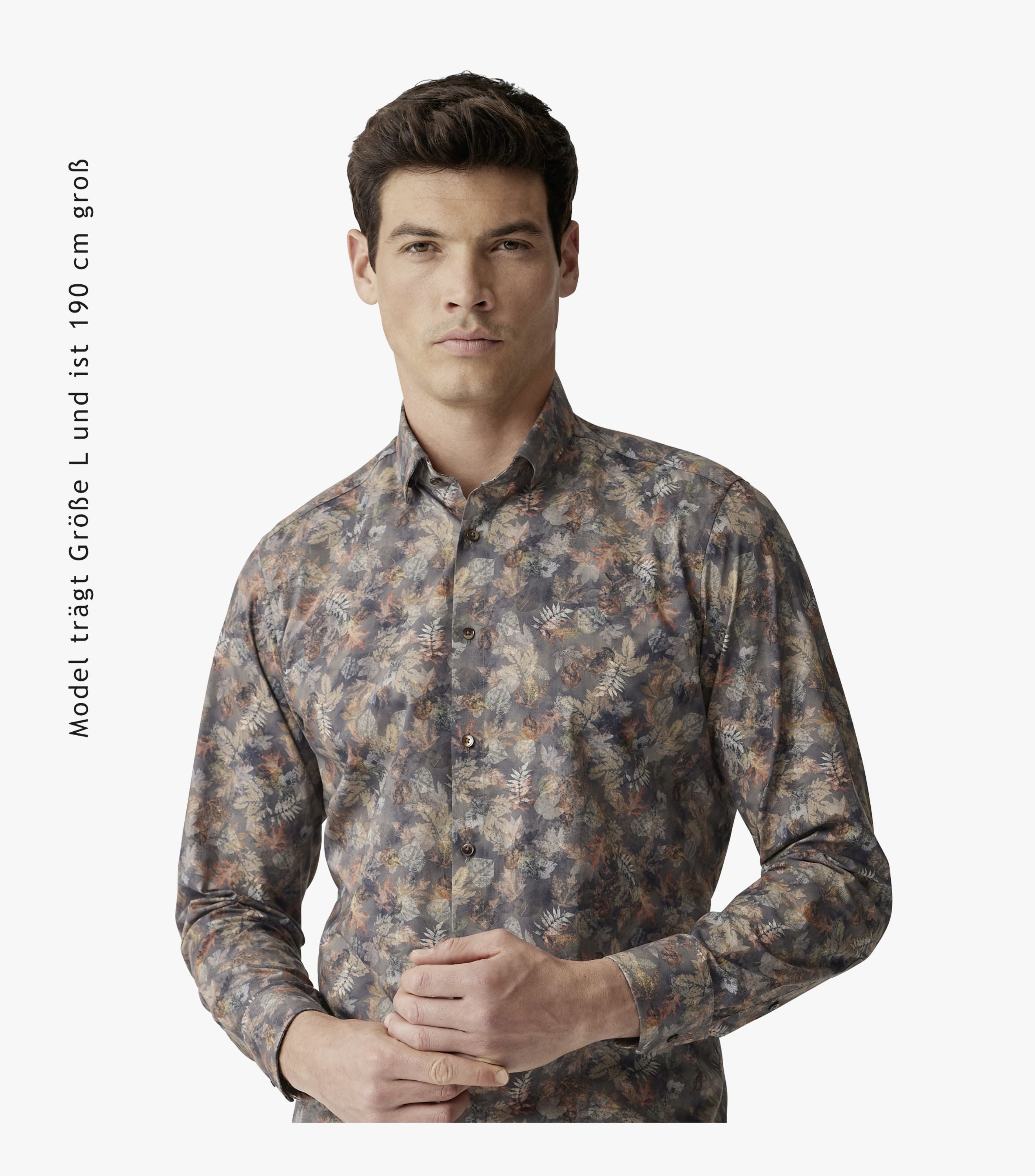 Venti modern fit kauluspaita syksyn lehdet "H-Cityhemden"