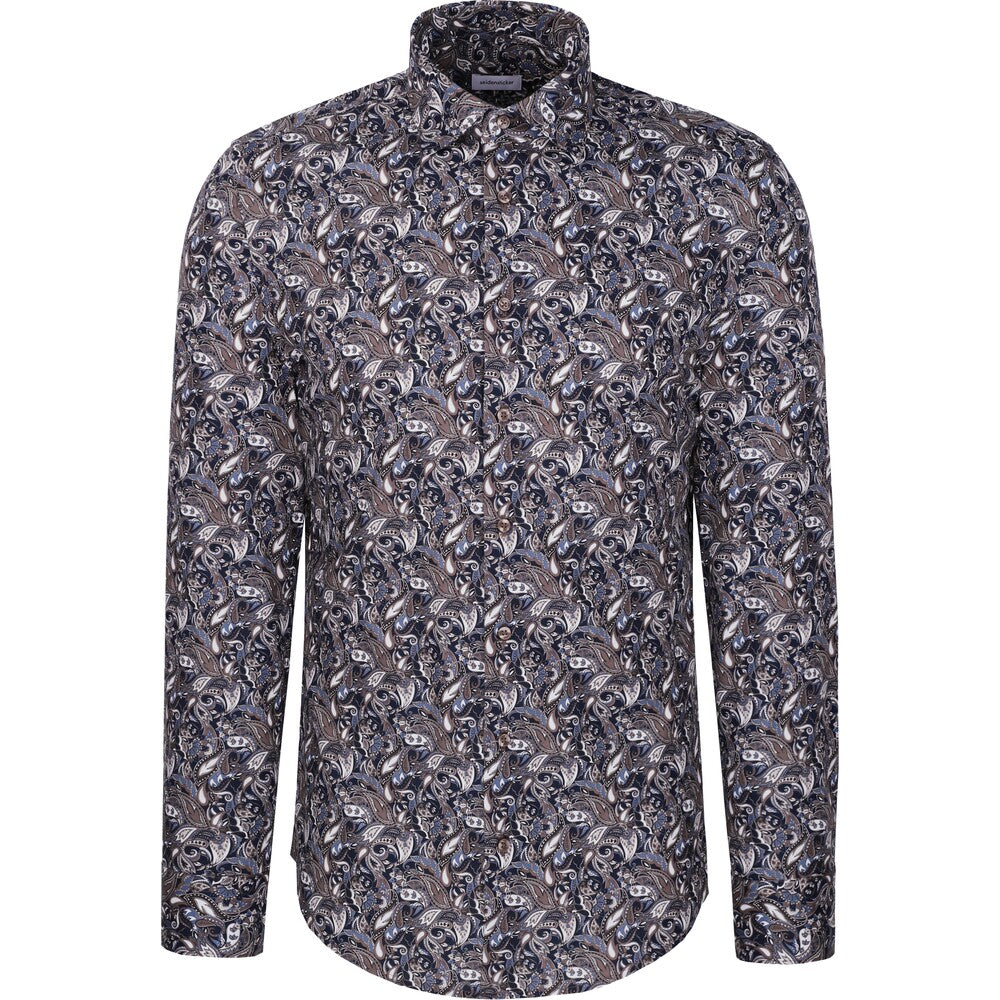 Seidensticker kauluspaita tumma paisley shaped fit