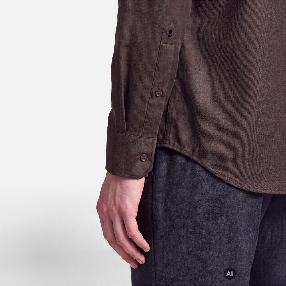 Seidensticker ruskea flanellipaita regular fit