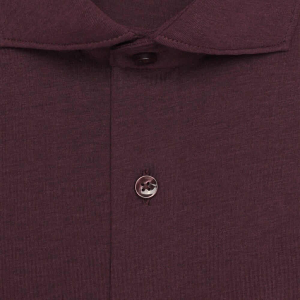 Seidensticker Jersey kauluspaita viininpunainen slim fit