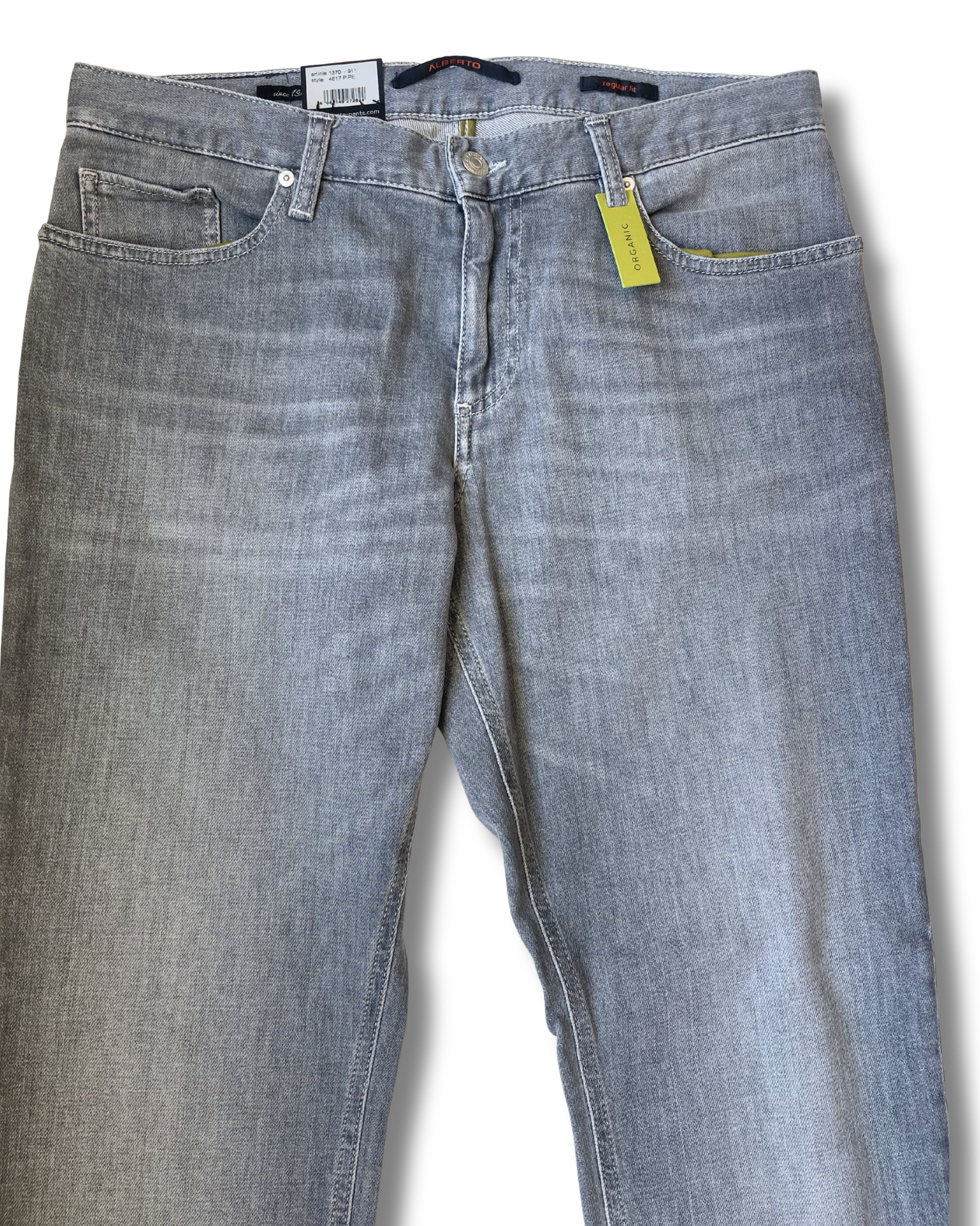 Alberto regular fit farkku organic cotton vaaleanharmaa