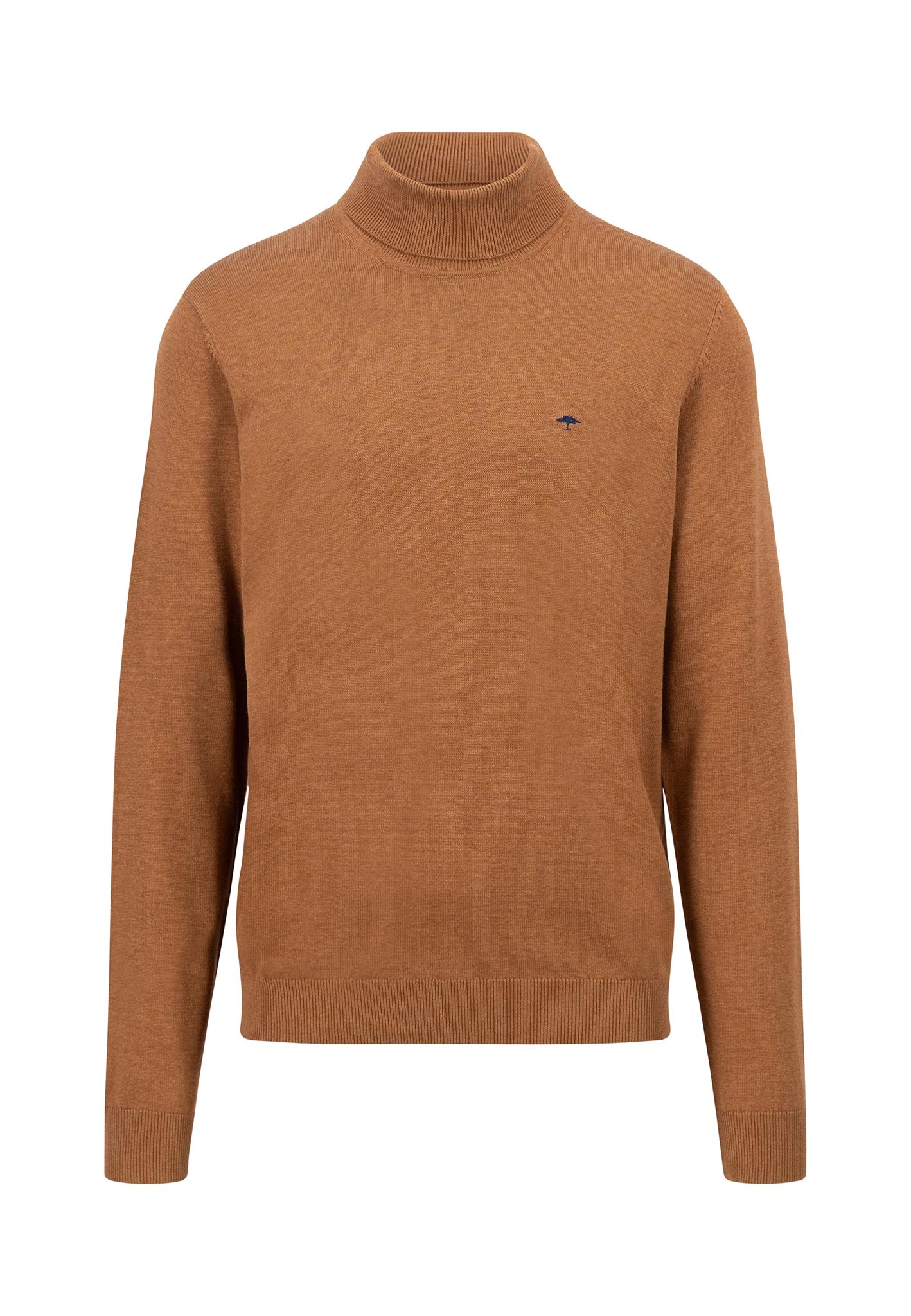 Fynch-Hatton pooloneule puuvilla ruskea "Rollneck Superfine"