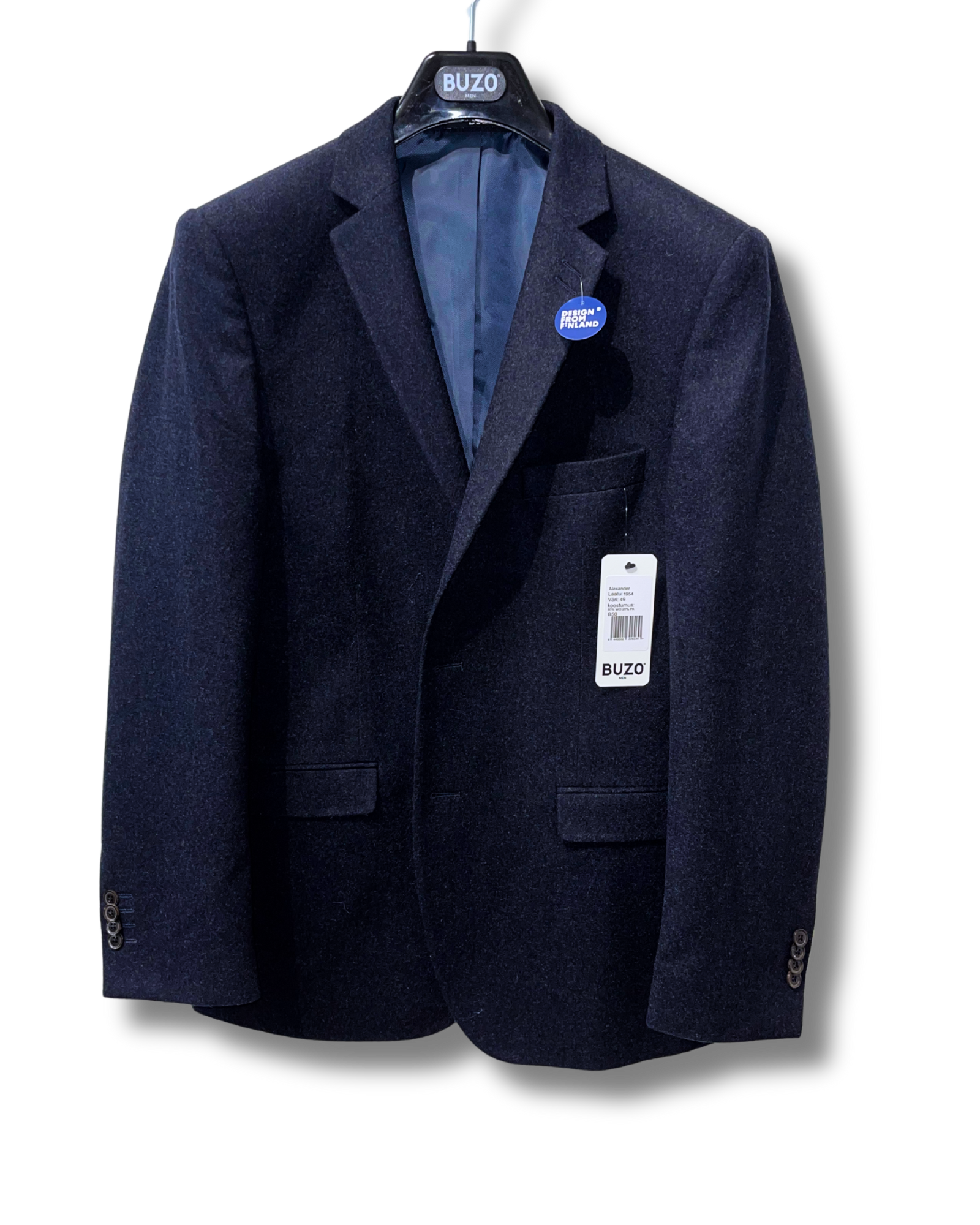 Buzo flanellibleiseri Alexander tummansininen slim fit