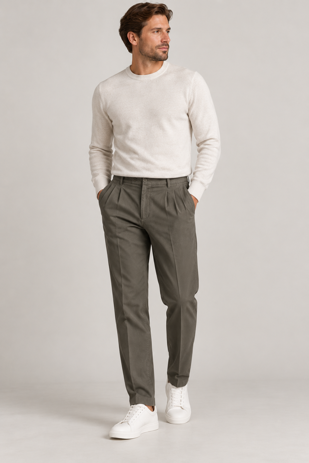 Alberto Miko "Brushed Flannel" puuvillahousu