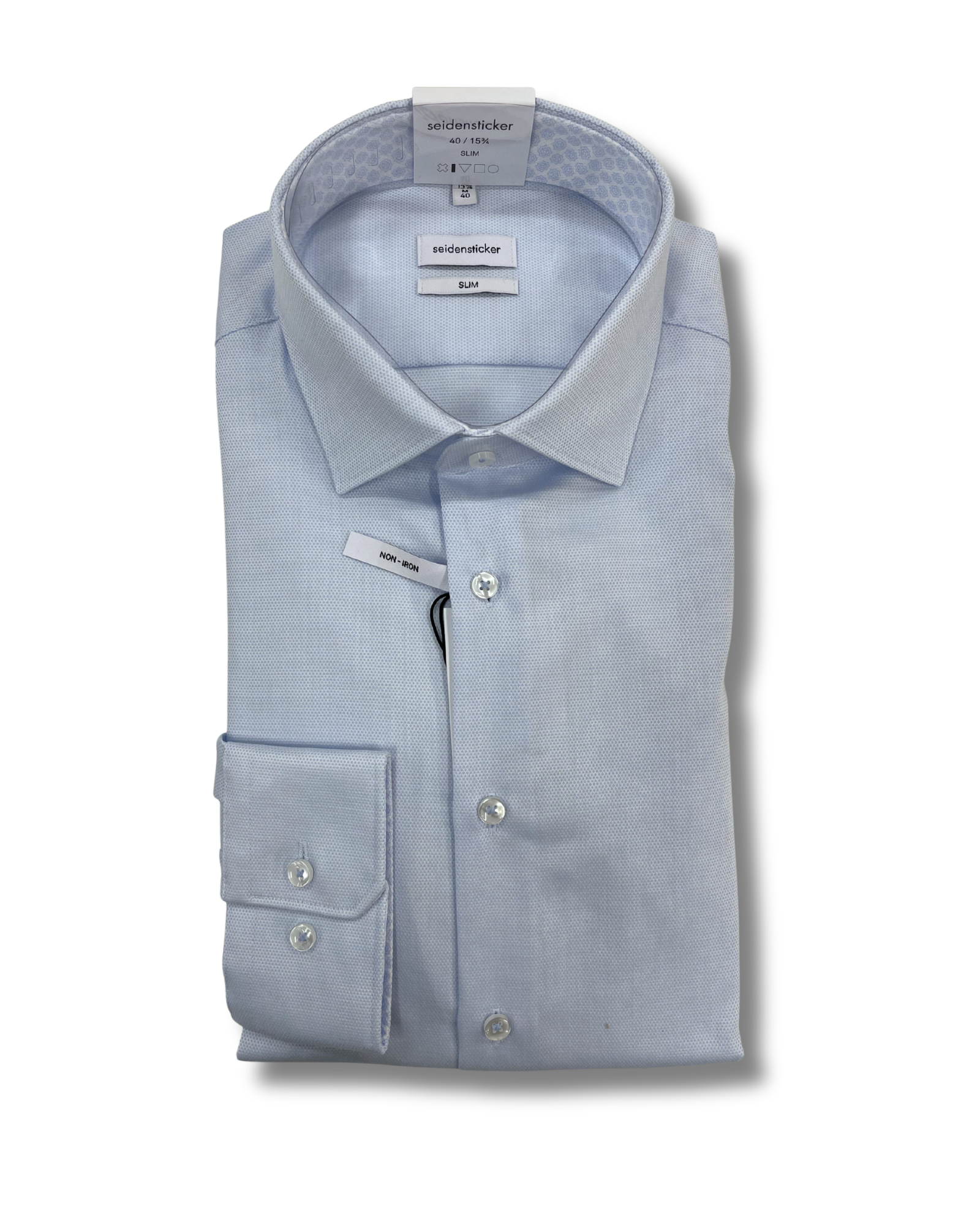 Seidensticker kauluspaita vaaleansininen slim fit kontrastipaita