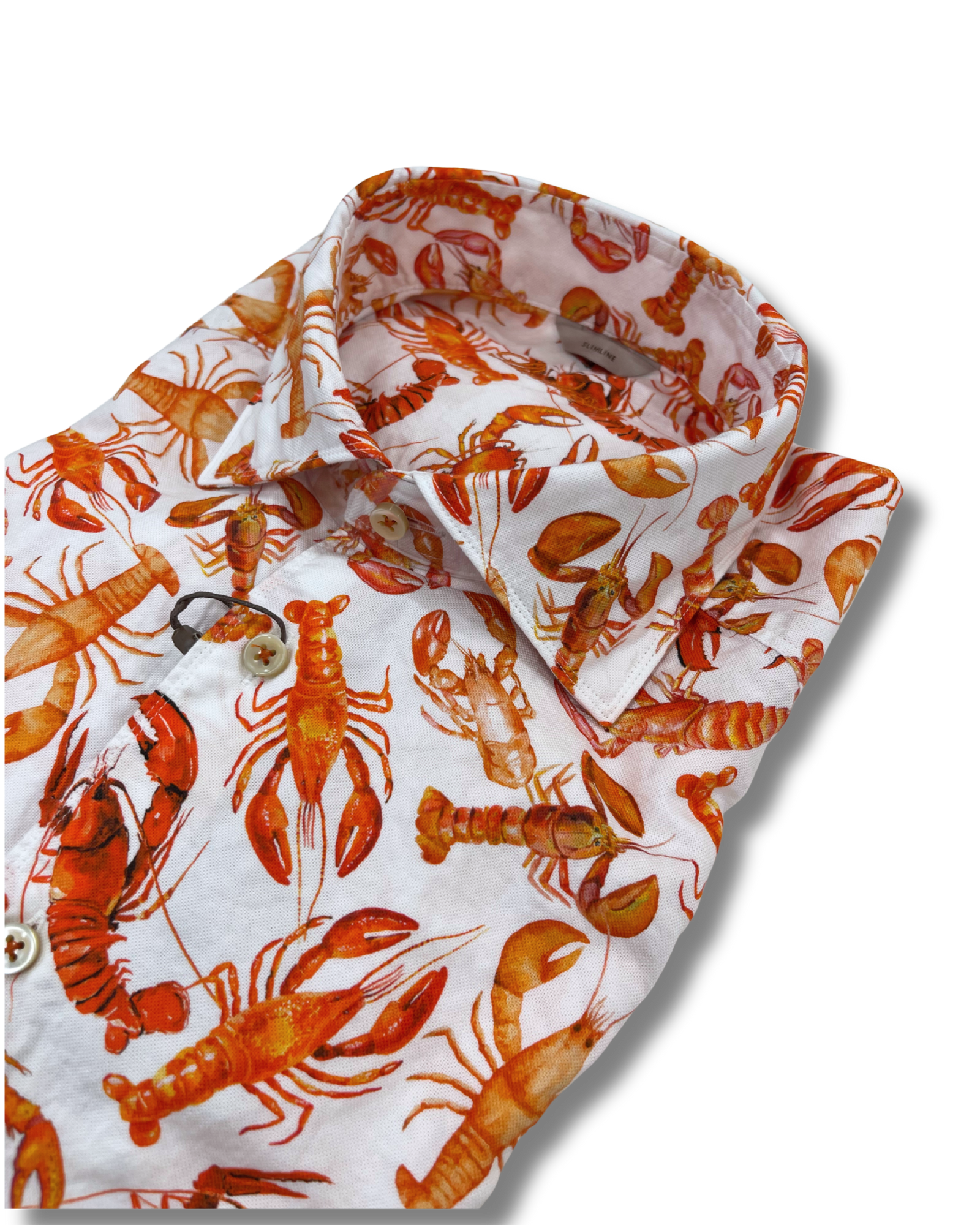 Stenströms kauluspaita rapuaiheisella printillä casual oxford slimline
