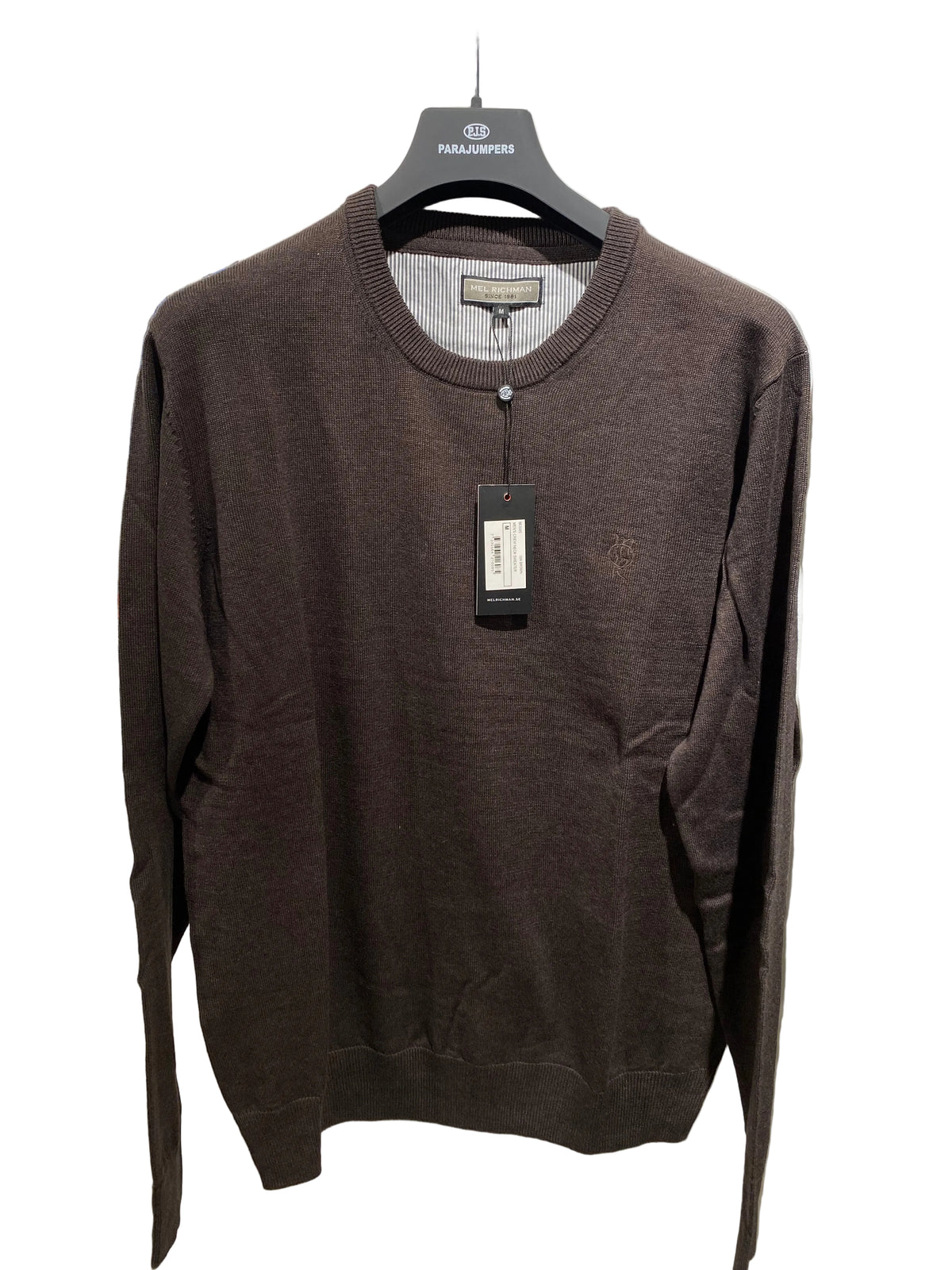 Mel Richman neule Men's crew neck sweater Brown