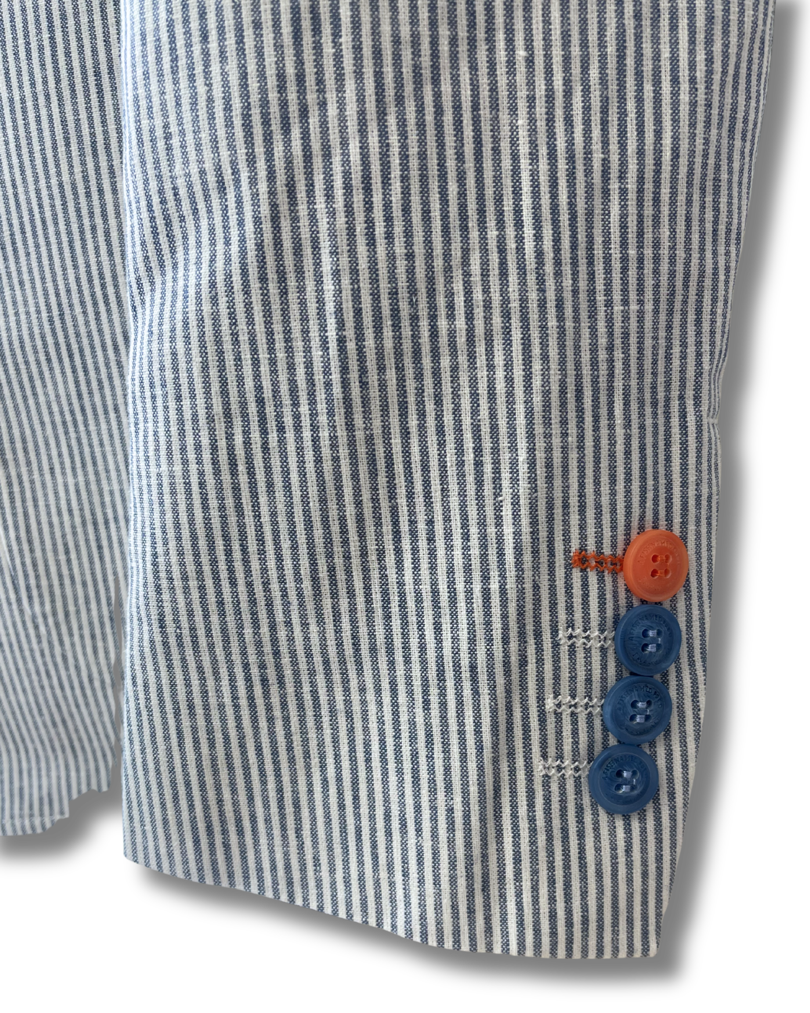 A Fish Named Fred pellavableiseri vaaleansininen raita