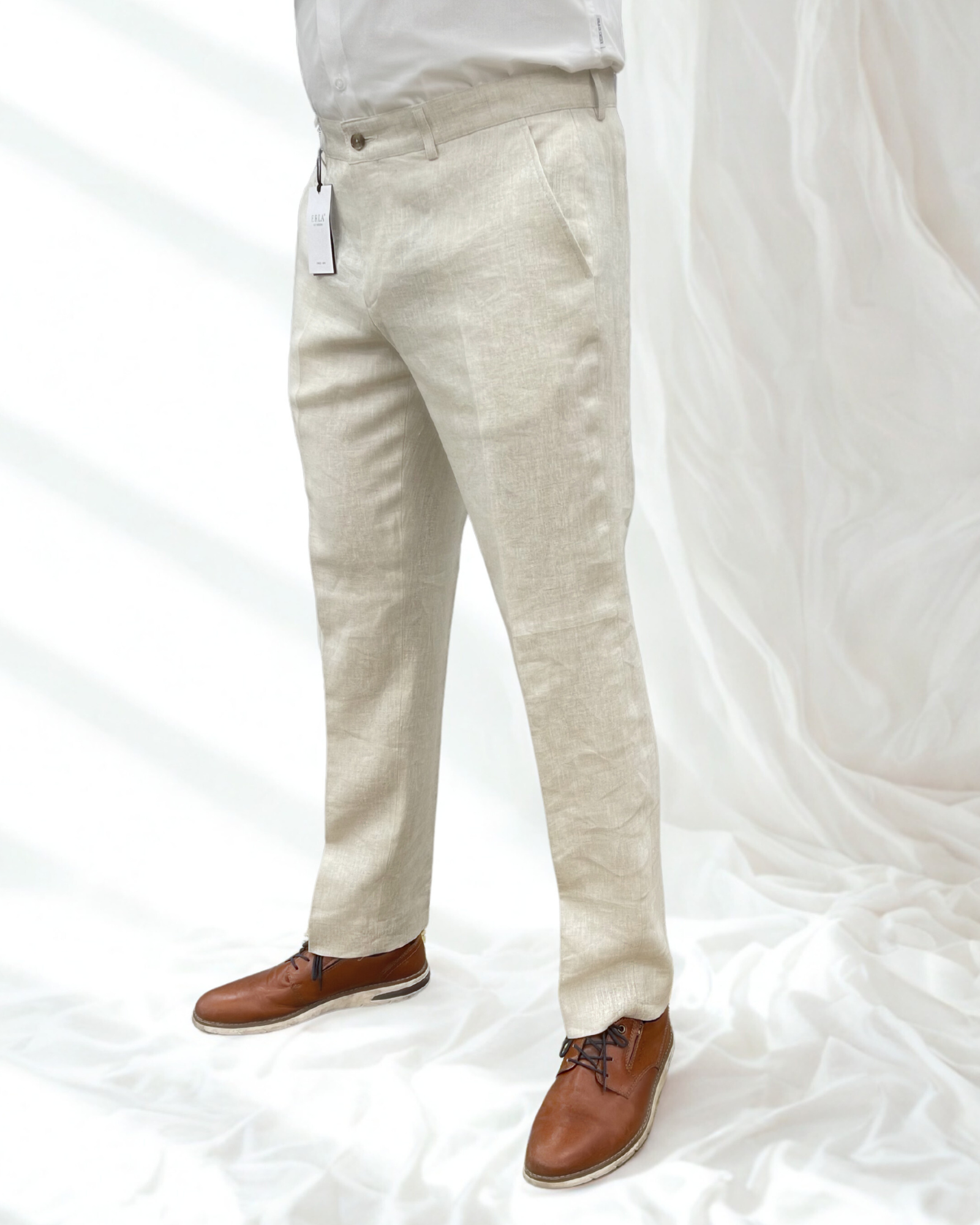 Erla of Sweden puvunhousut pellava beige