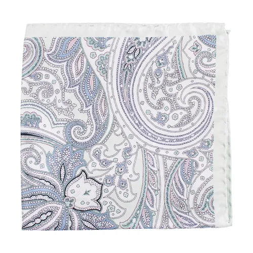 Amanda Christensen taskuliina vaaleanvihreä paisley silkki