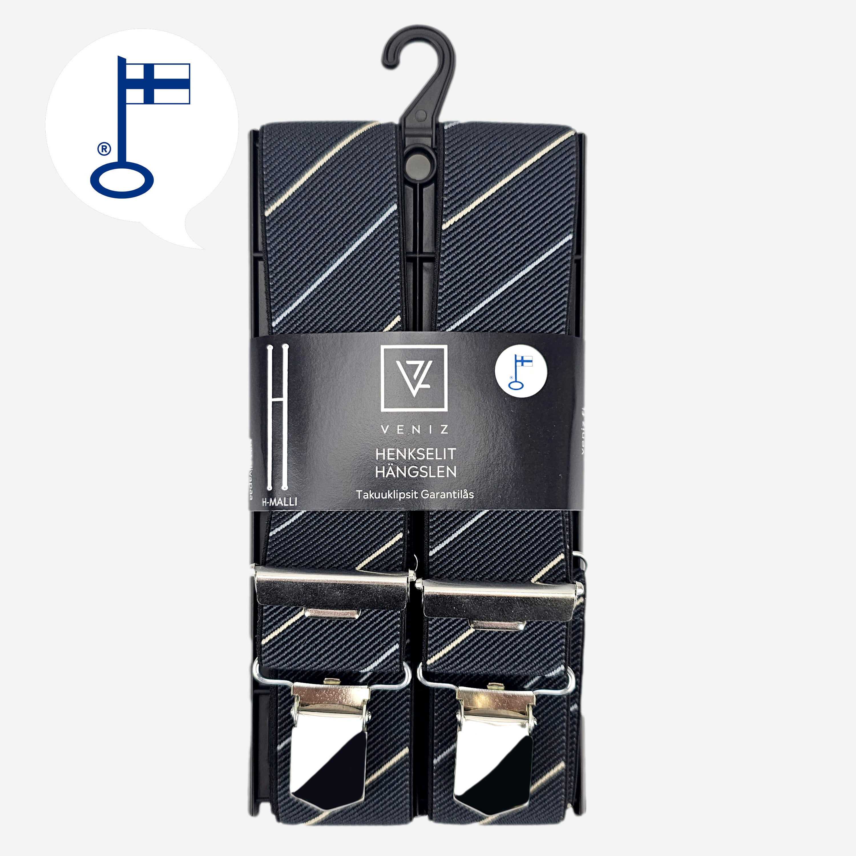 Veniz olkaimet harmaa raidallinen