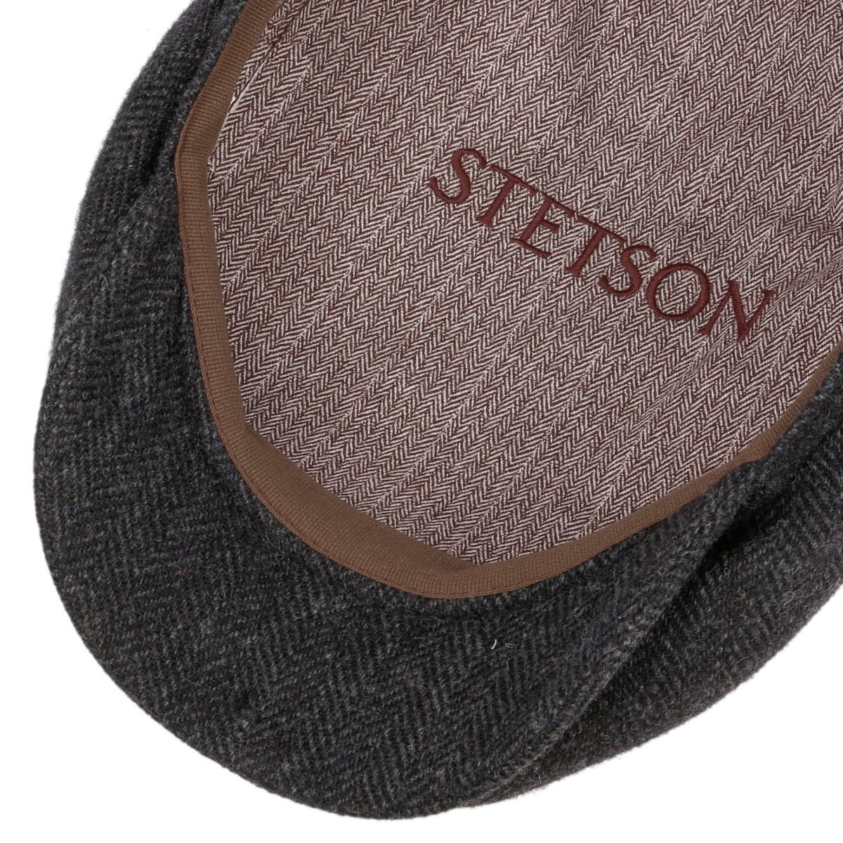 Stetsonin lippalakki tummanharmaa "Herringbone Driver Cap"