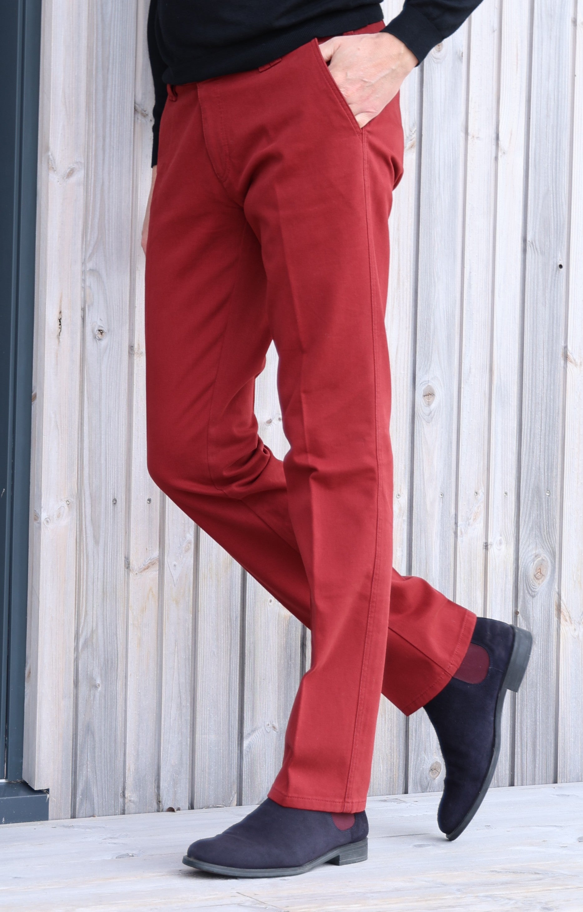 Buzo Denes puuvillahousu punainen regular fit