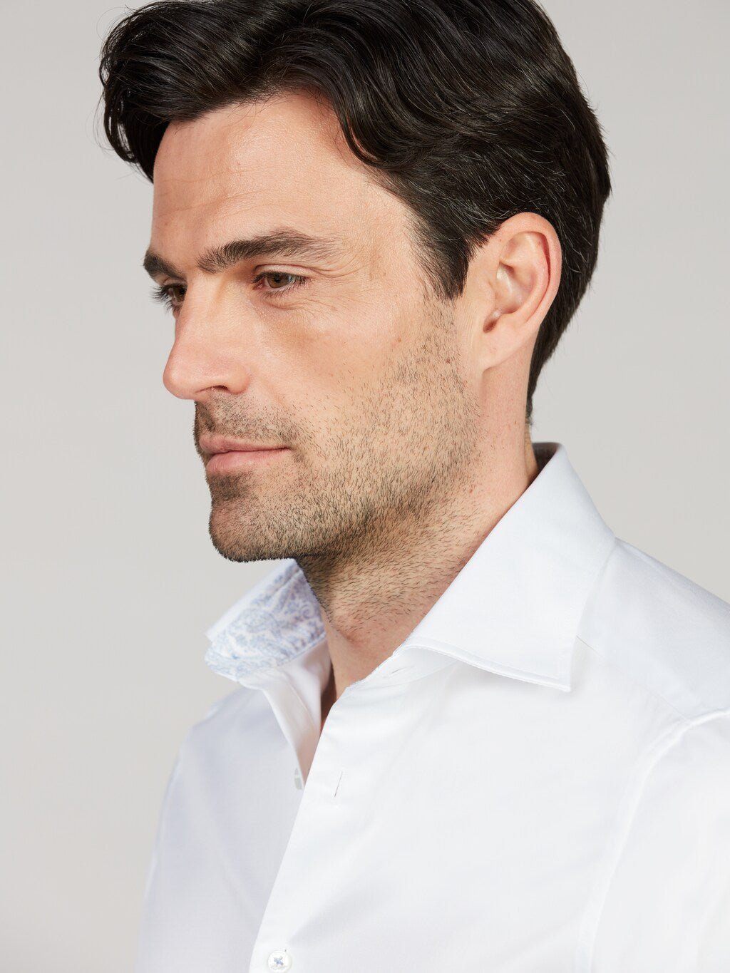 Stenströms regular fit kauluspaita valkoinen kontrastivärein