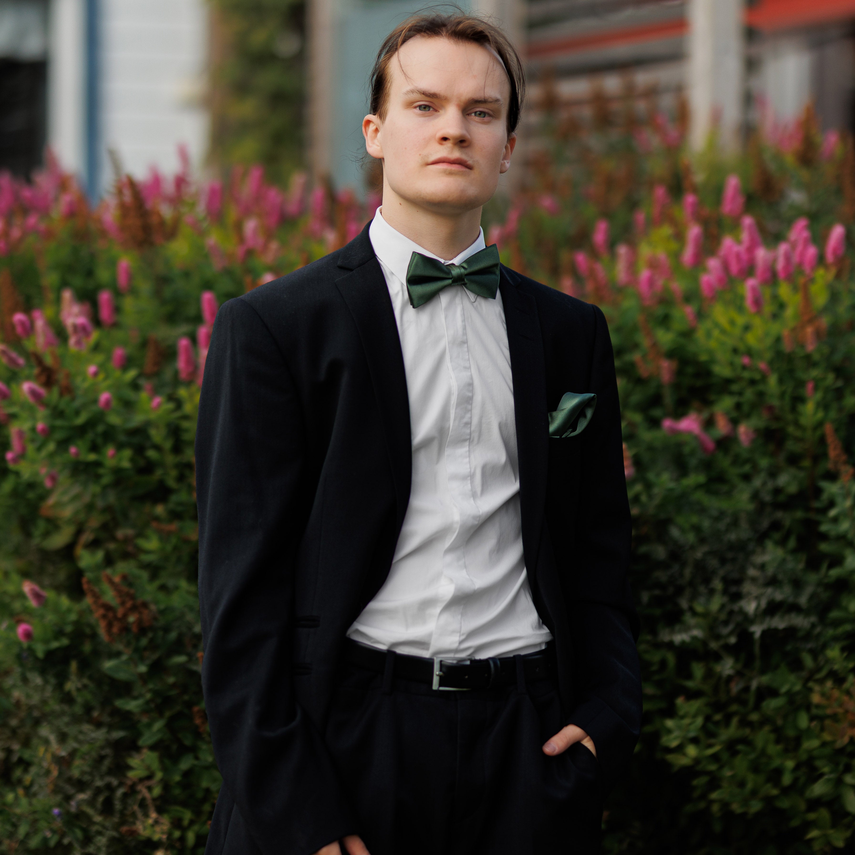Veniz vihreä rusetti ja taskuliina