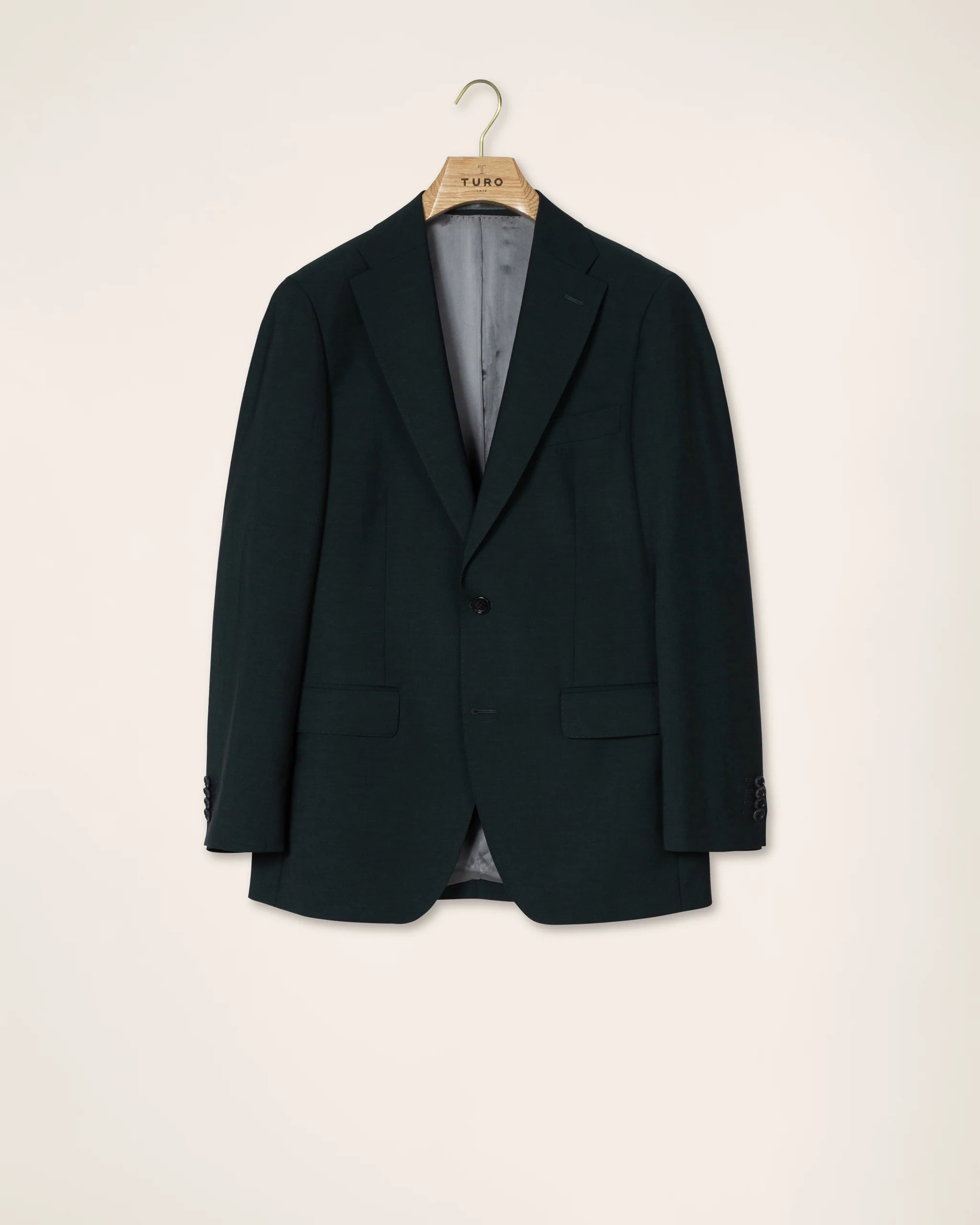 Turo tummanvihreä villamohair puku Vitale Barberis