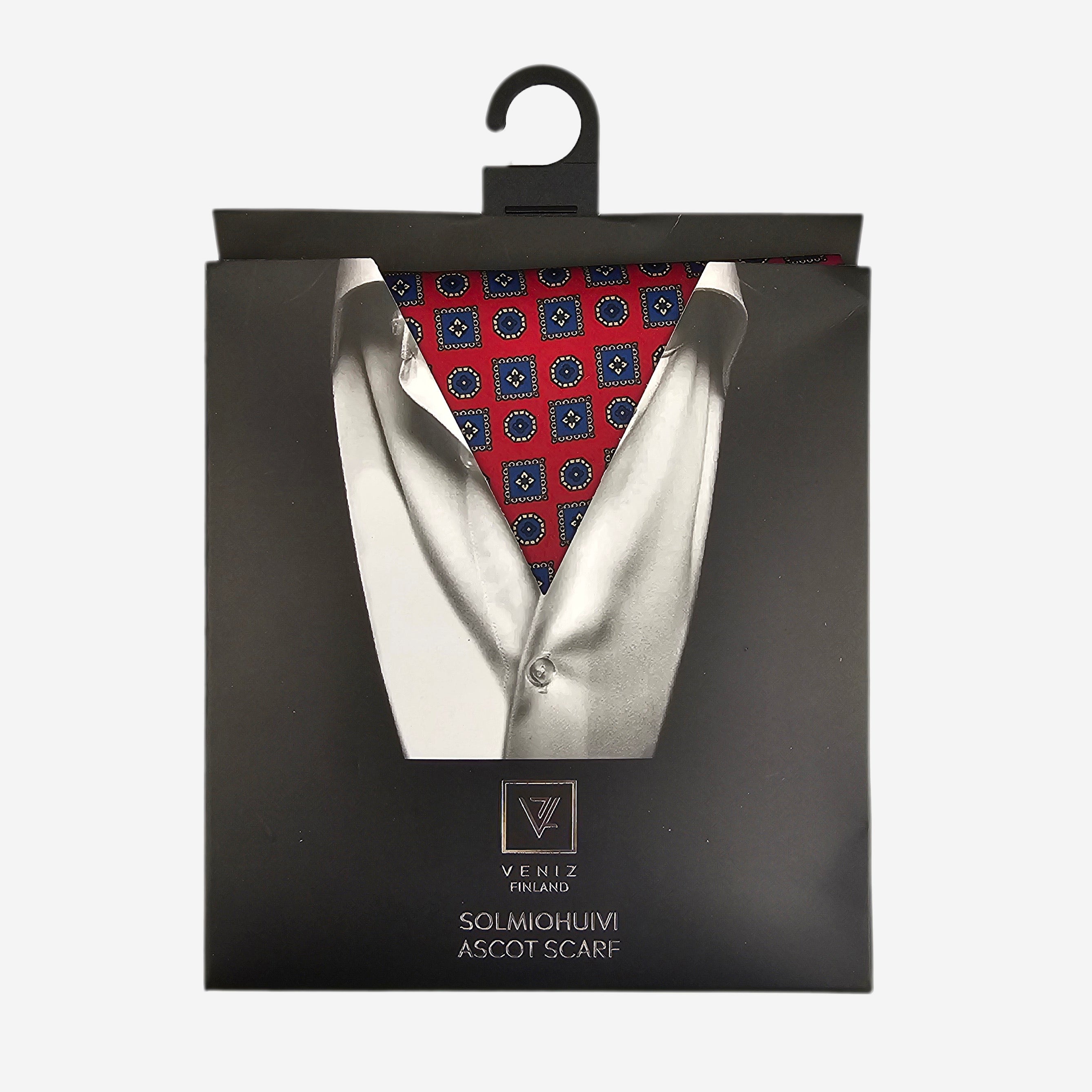 Veniz punainen ascot-huivi