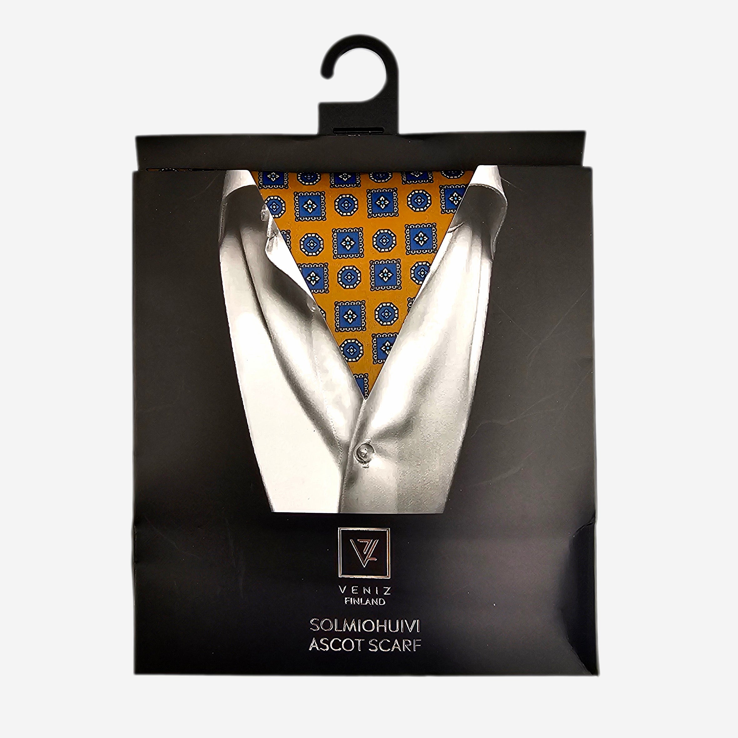 Veniz keltainen ascot-huivi