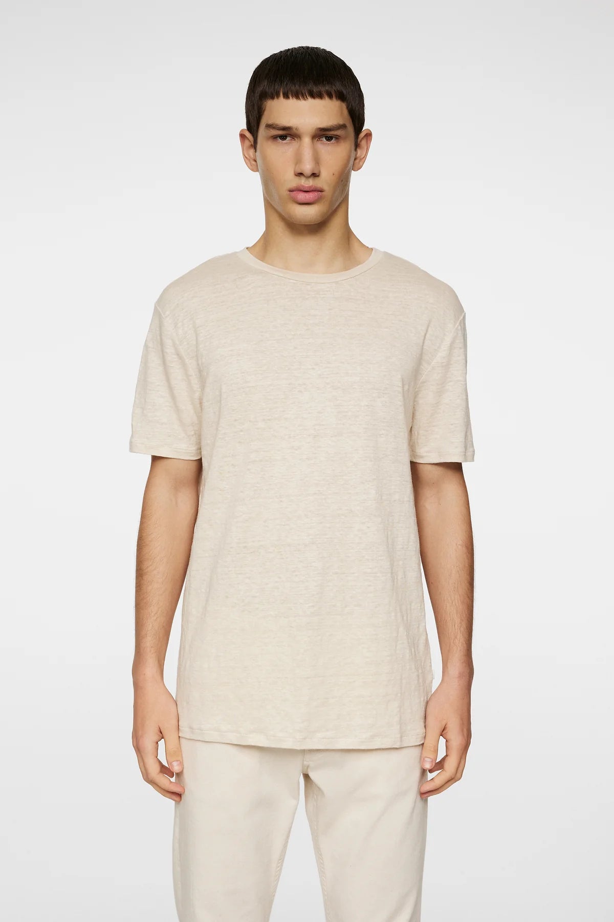 J.Lindeberg t-paita pellava beige "Coma Linen Tee"