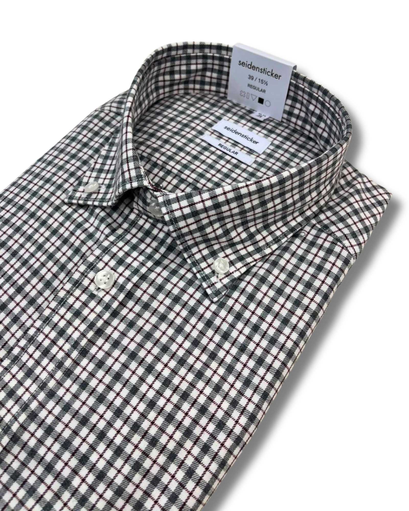 Seidensticker ruudullinen vaalea flanellipaita regular fit