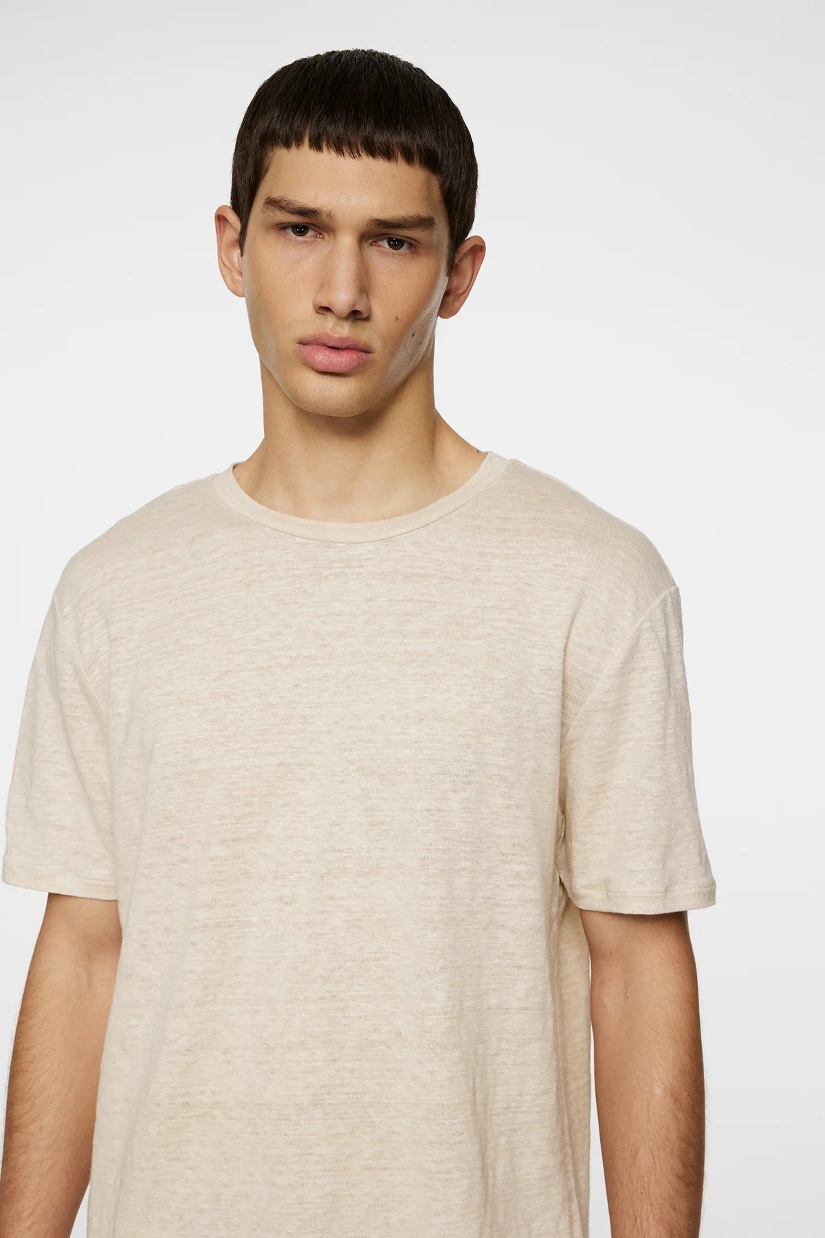 J.Lindeberg t-paita pellava beige "Coma Linen Tee"