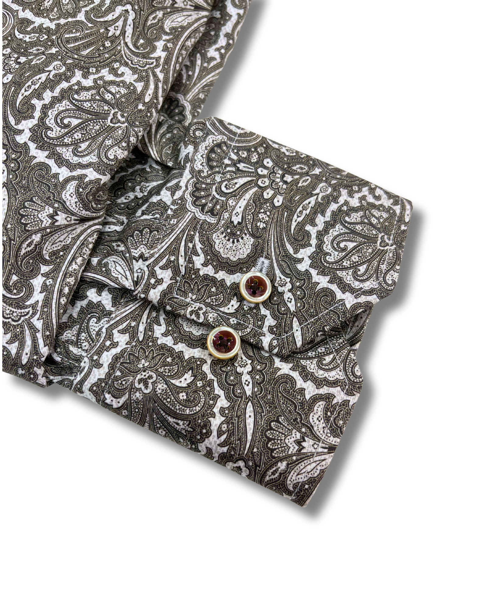Stenströms kauluspaita harmaalla paisley printillä slimline