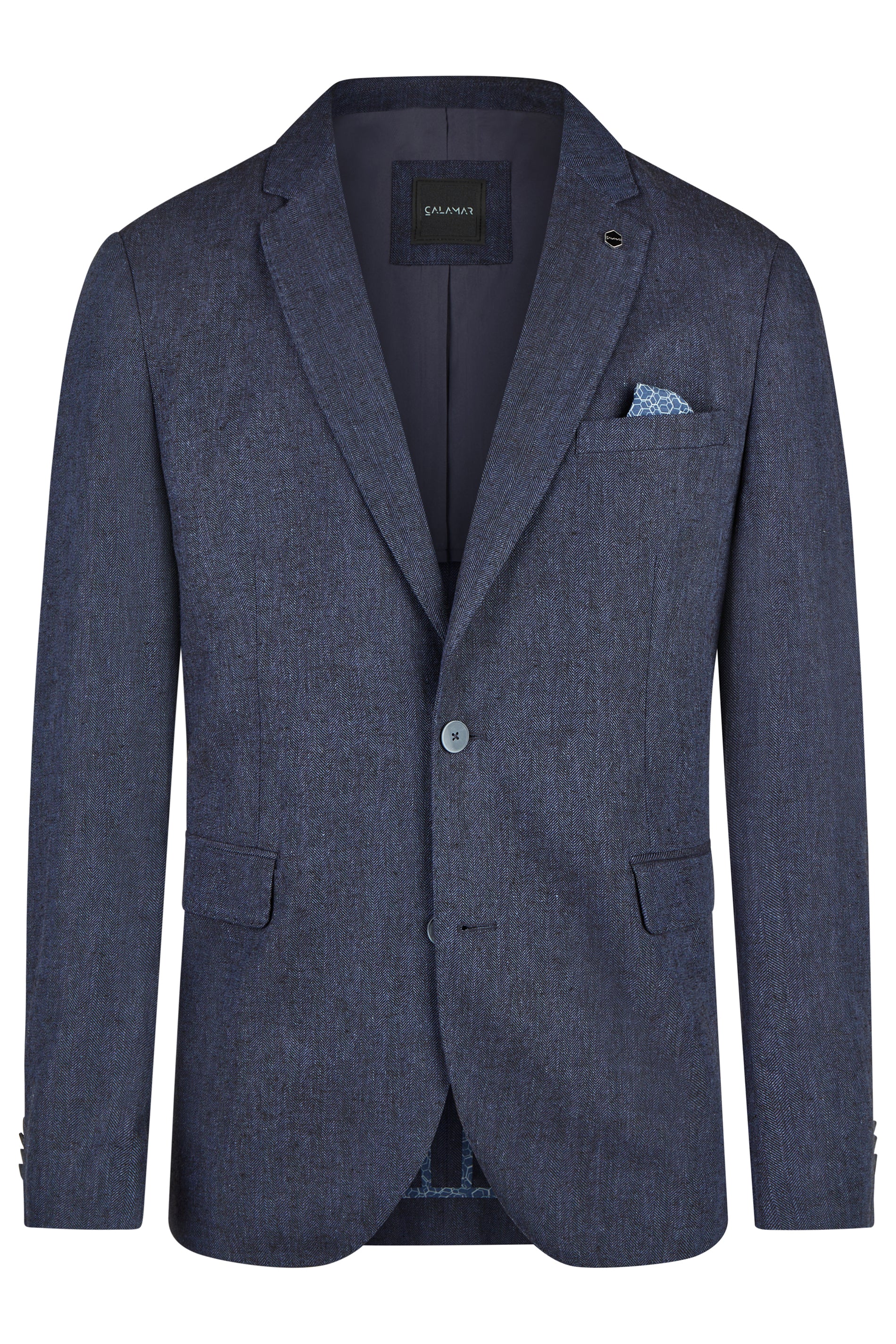 Calamar pellavasekoitebleiseri tummansininen