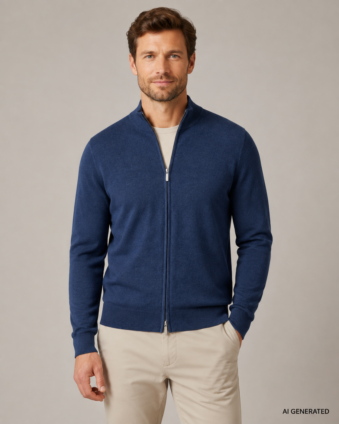 Fynch-Hatton sininen merinovillatakki modern fit
