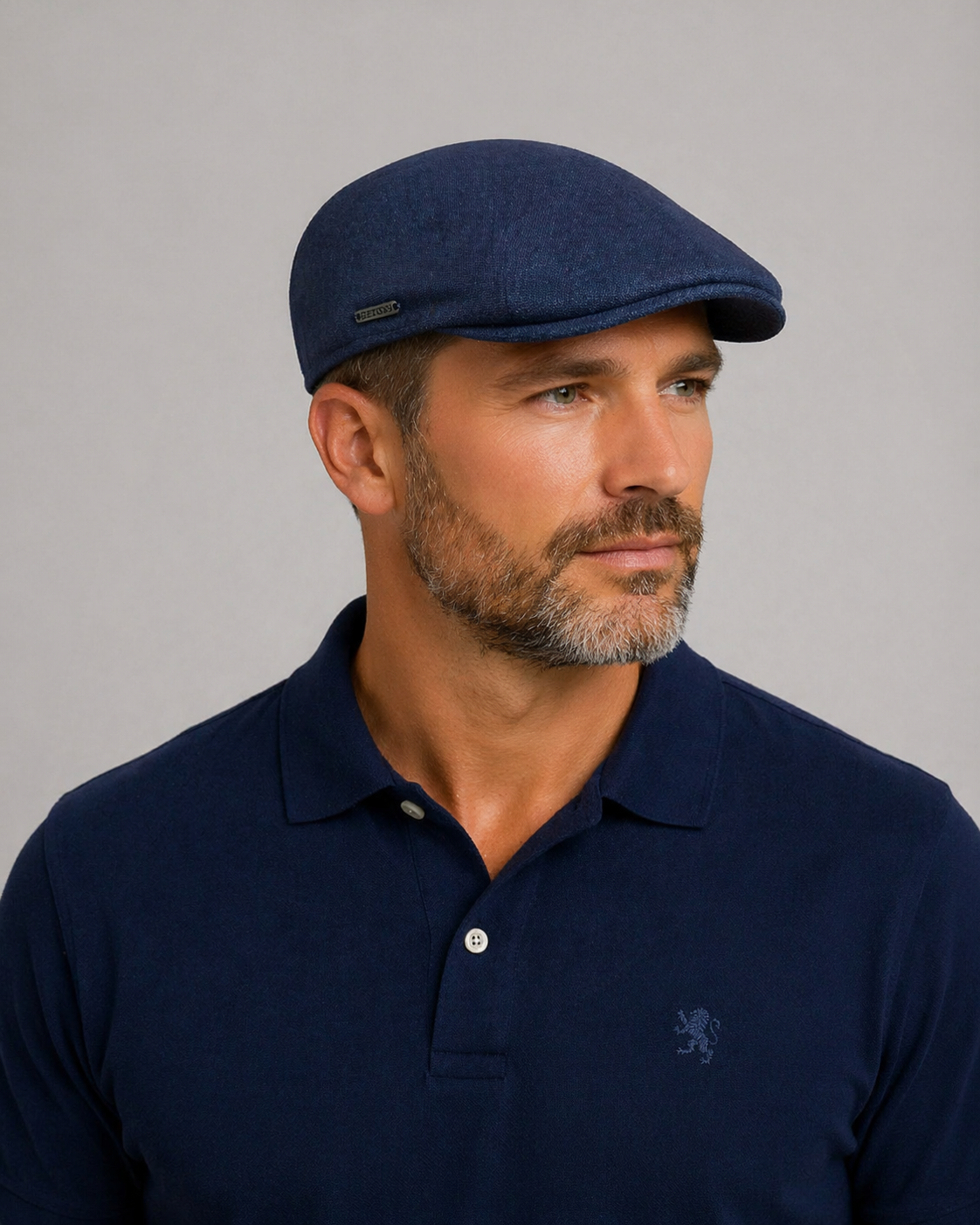 Stetson Flat Cap sininen pellava