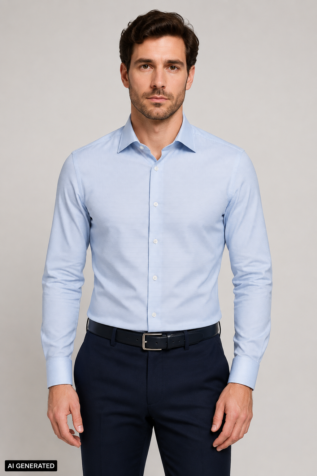 Seidensticker slim fit kauluspaita vaaleansininen tekstuuri