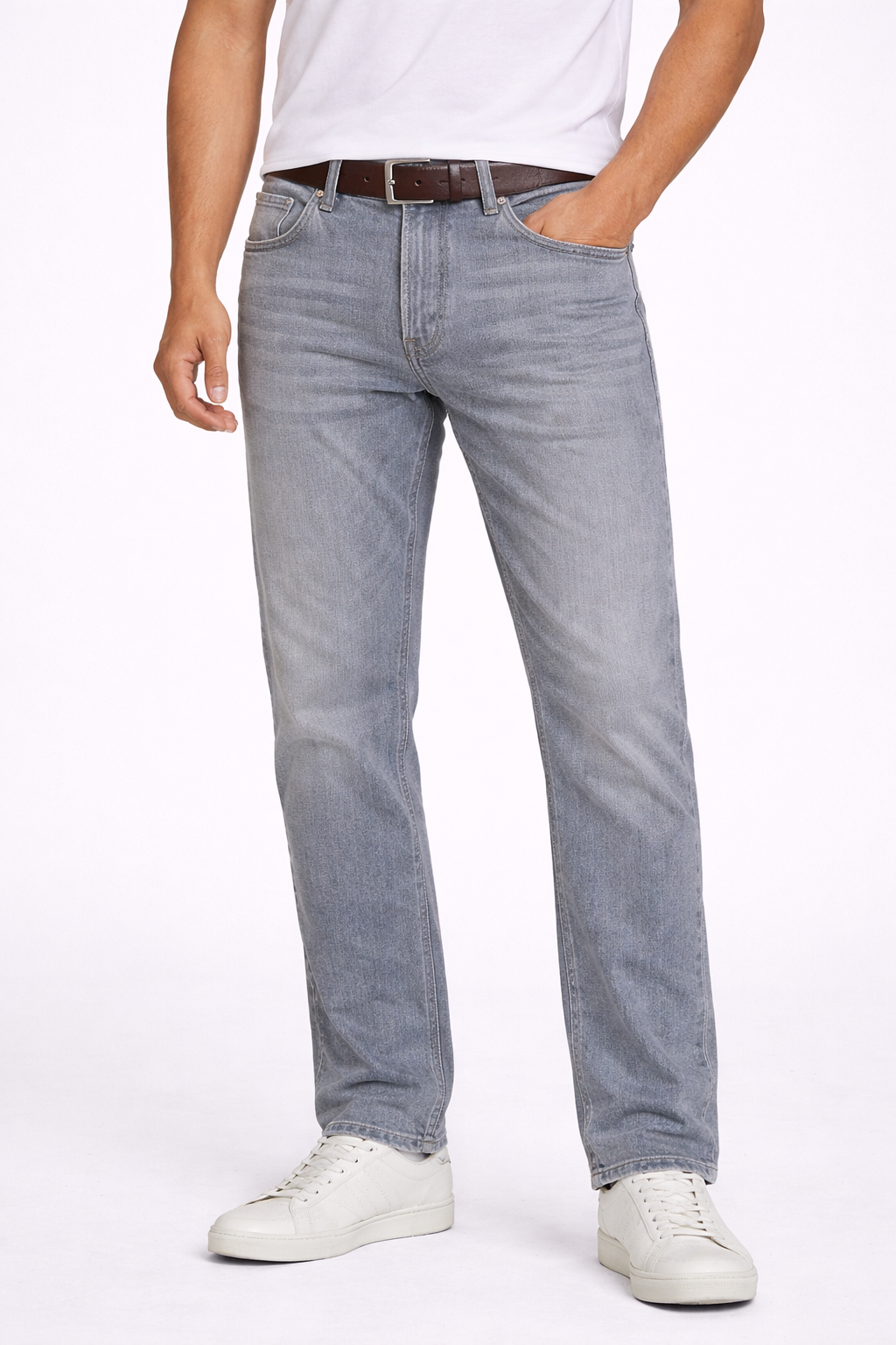 Alberto regular fit farkku organic cotton keskiharmaa