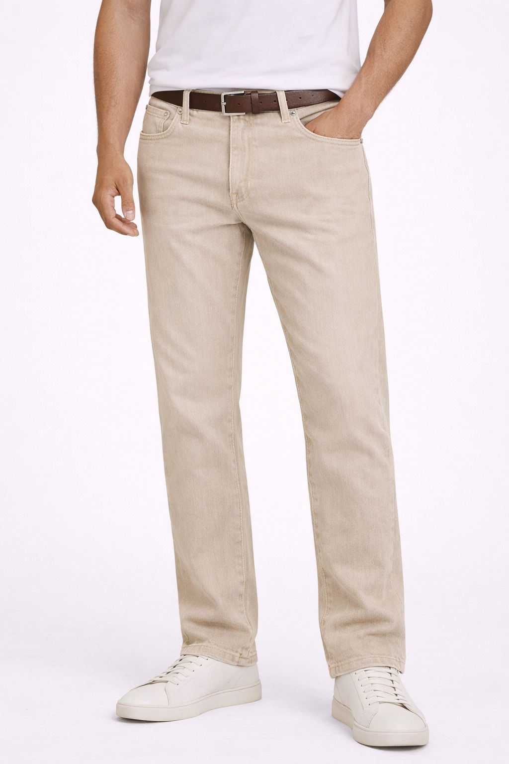 Alberto regular fit farkku organic cotton beige