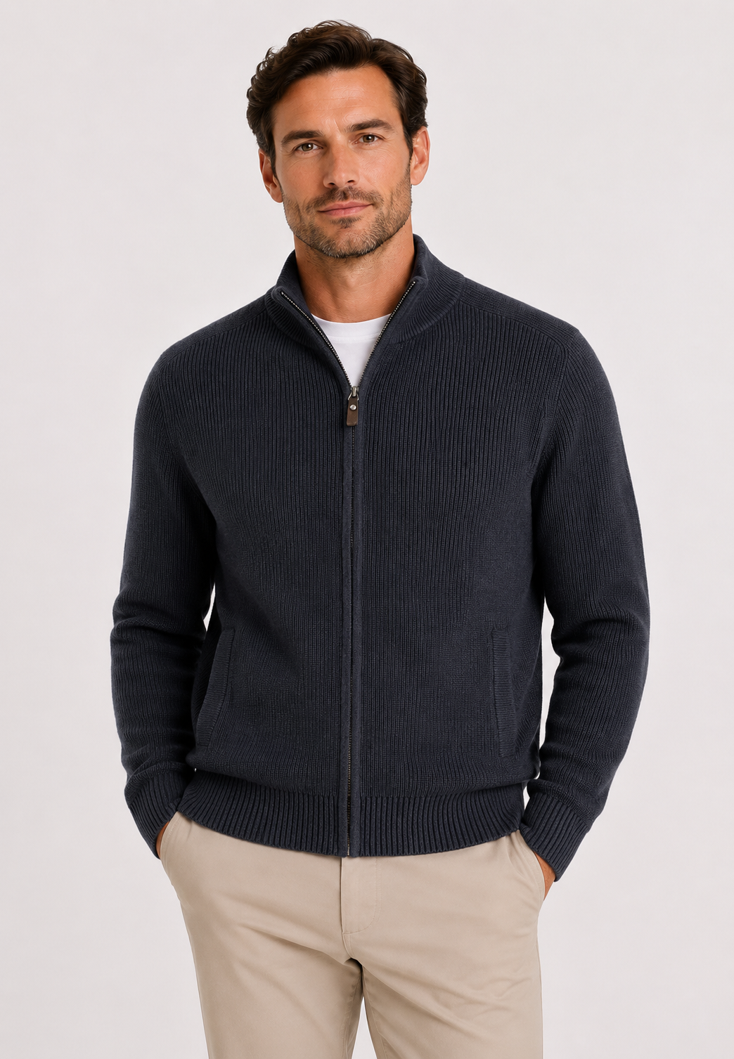 Fynch-Hatton neuletakki navy puuvilla