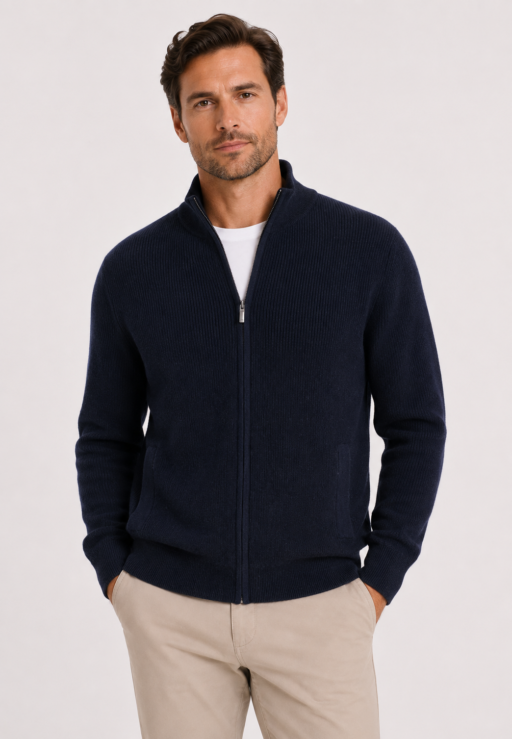 Fynch-Hatton navy villatakki merino kashmir
