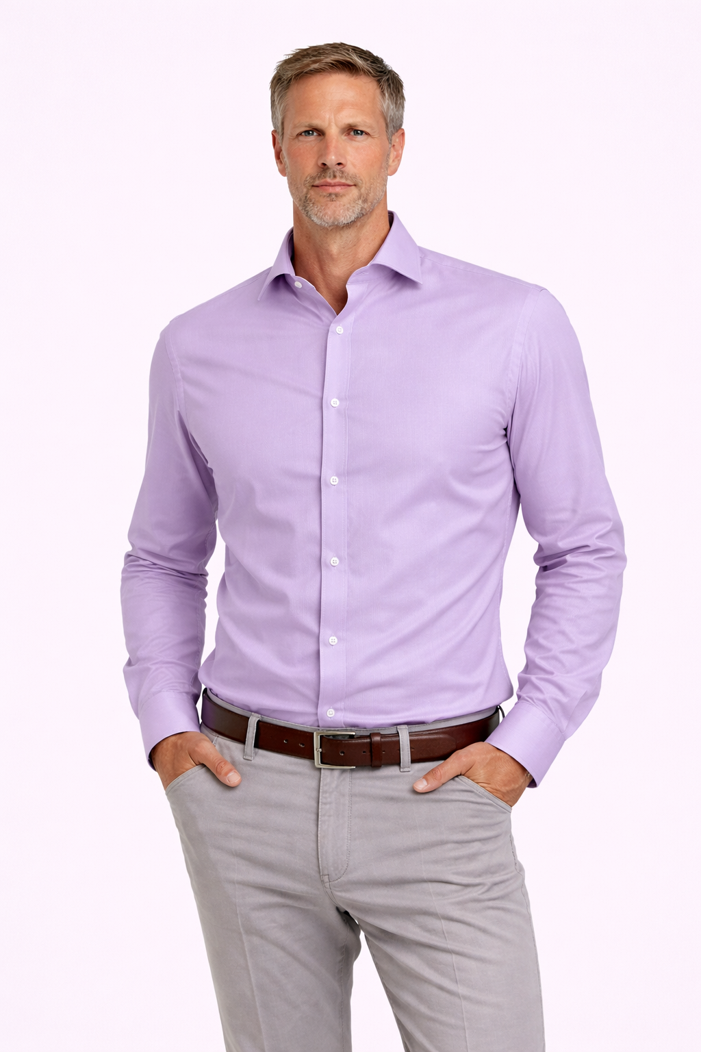 Seidensticker kauluspaita Shaped fit lila