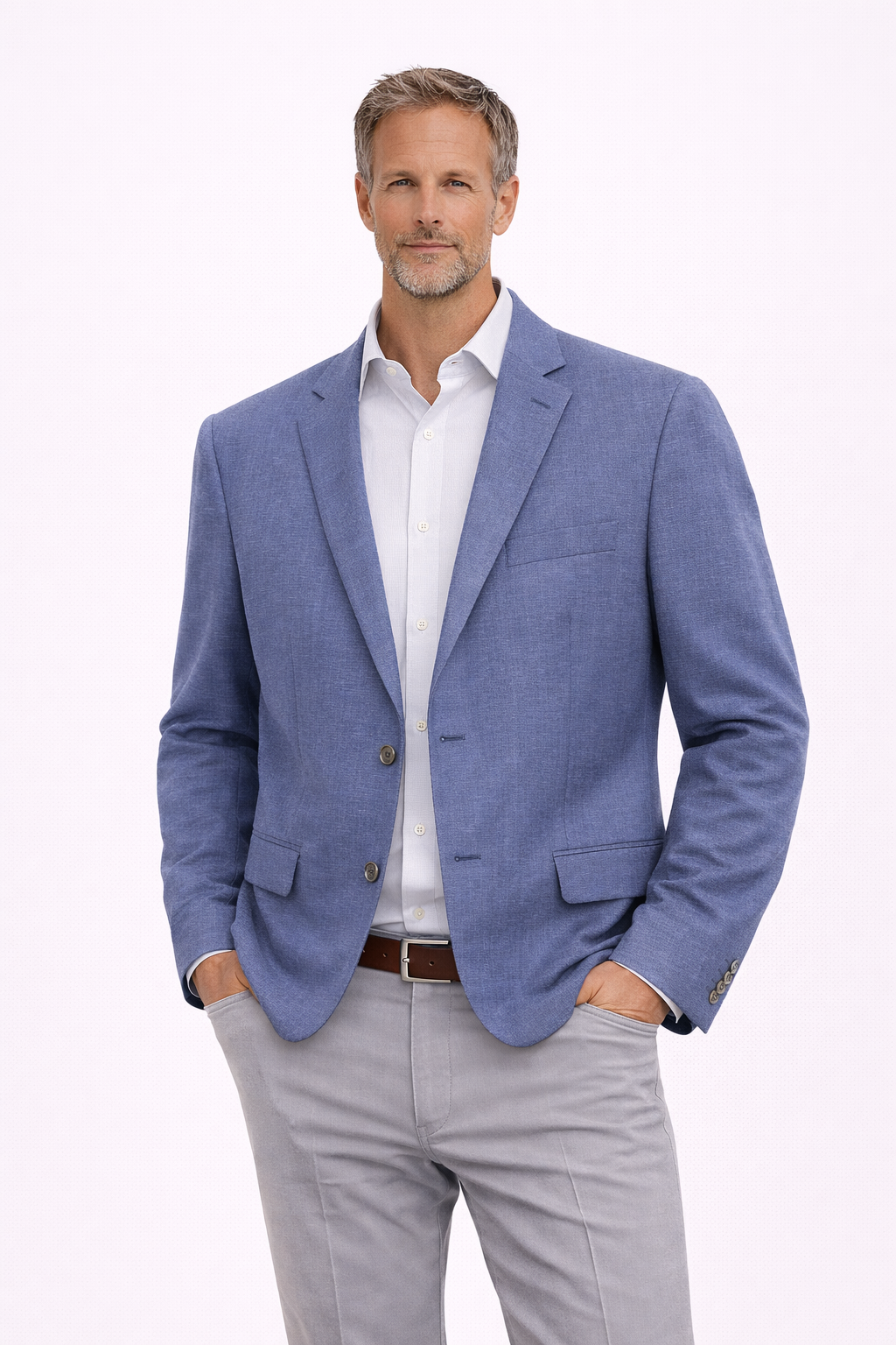 Buzo Alex bleiseri vaaleansininen puuvilla-pellava